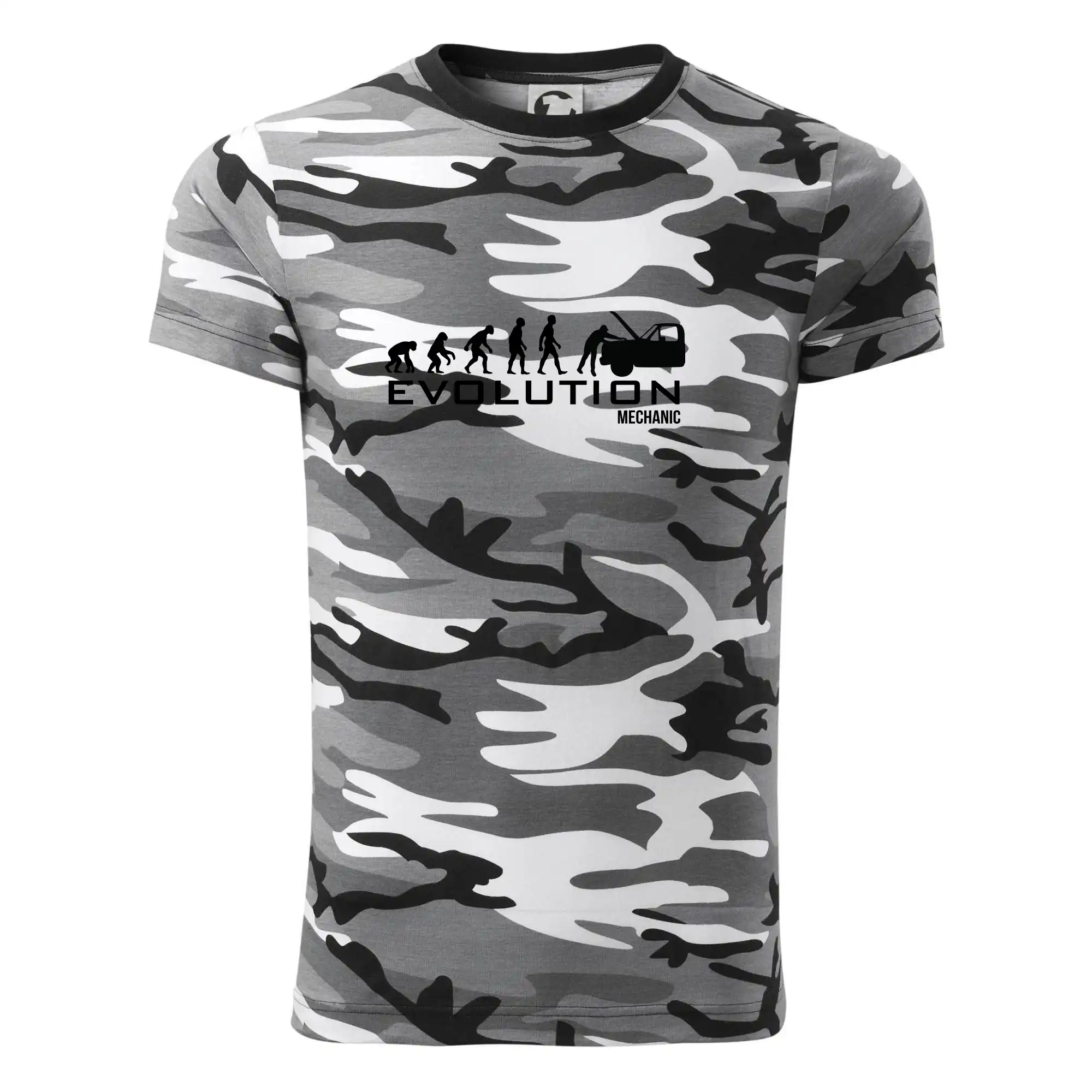 Tričká s potlačou evolúcia - Evolúcia mechanik - Army CAMOUFLAGE