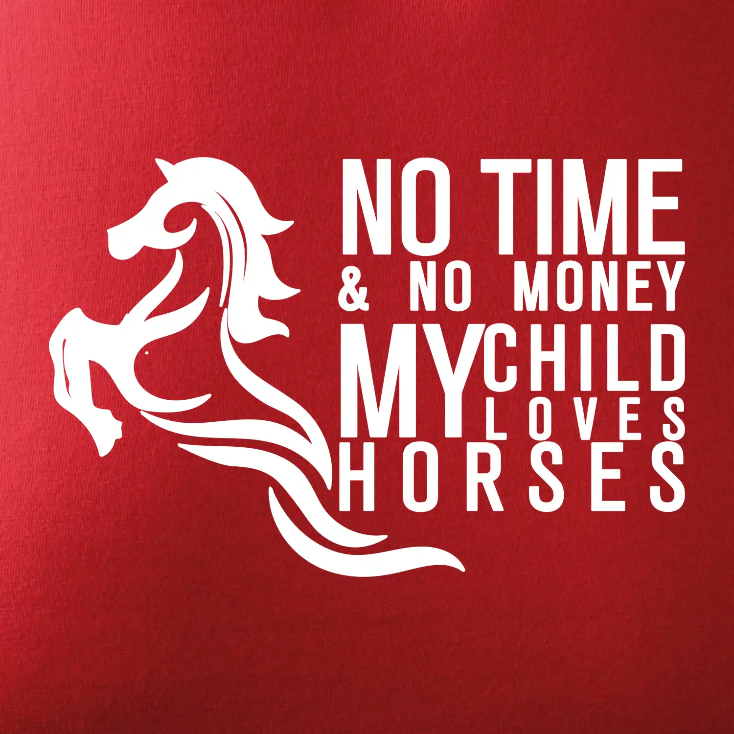 No time no money my child loves horses