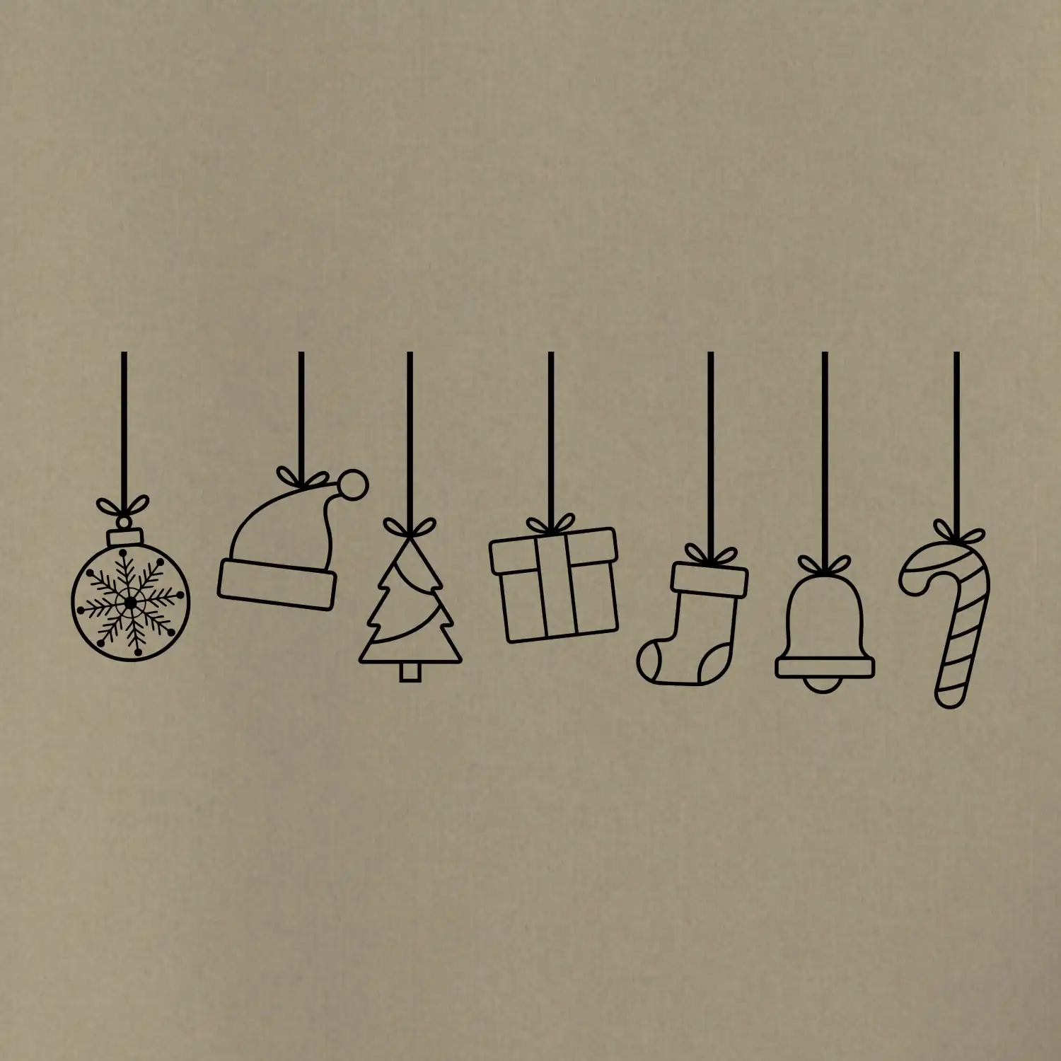 Rodinná vánoční trička  - Vánoční ozdoby na provázku