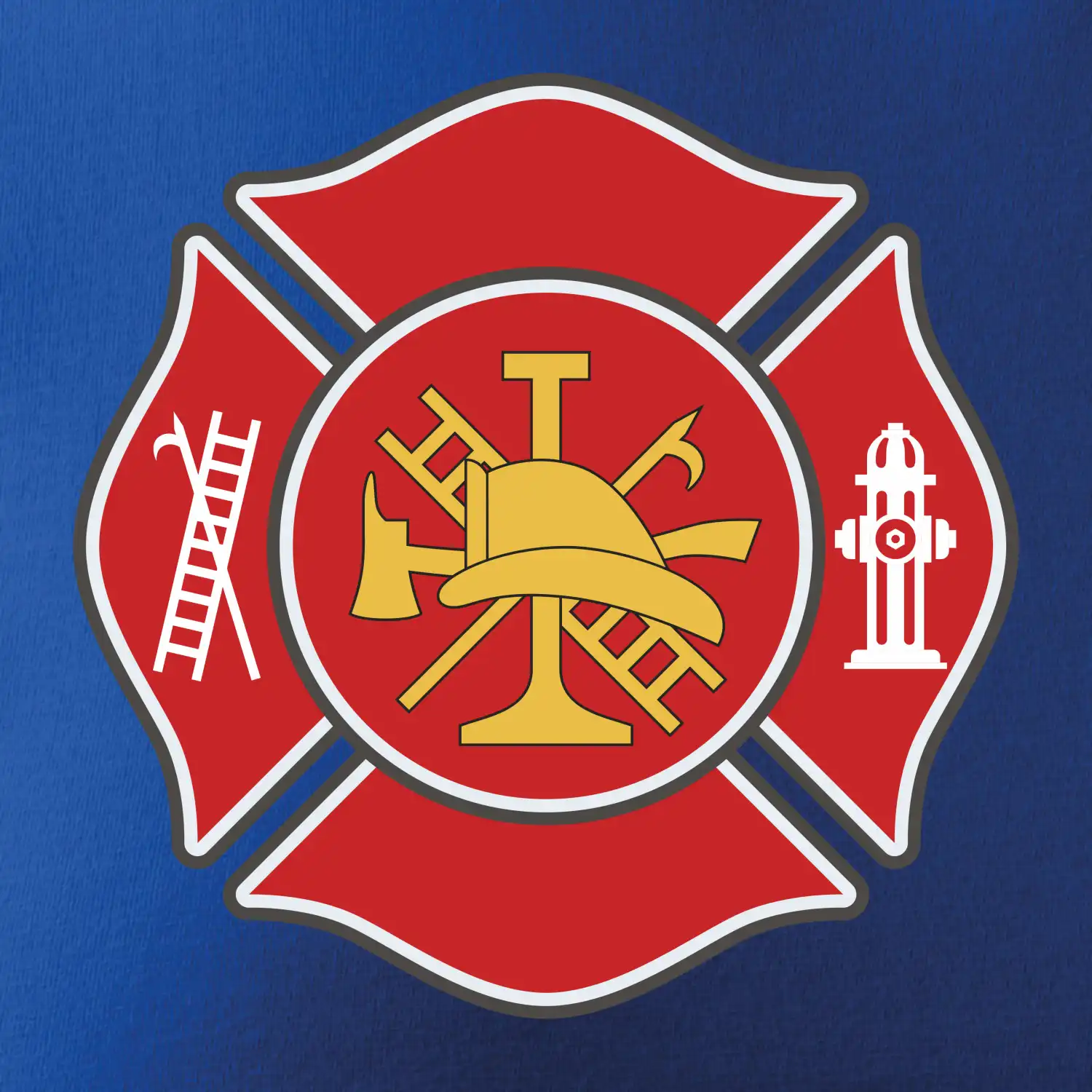 Fire department logo červené