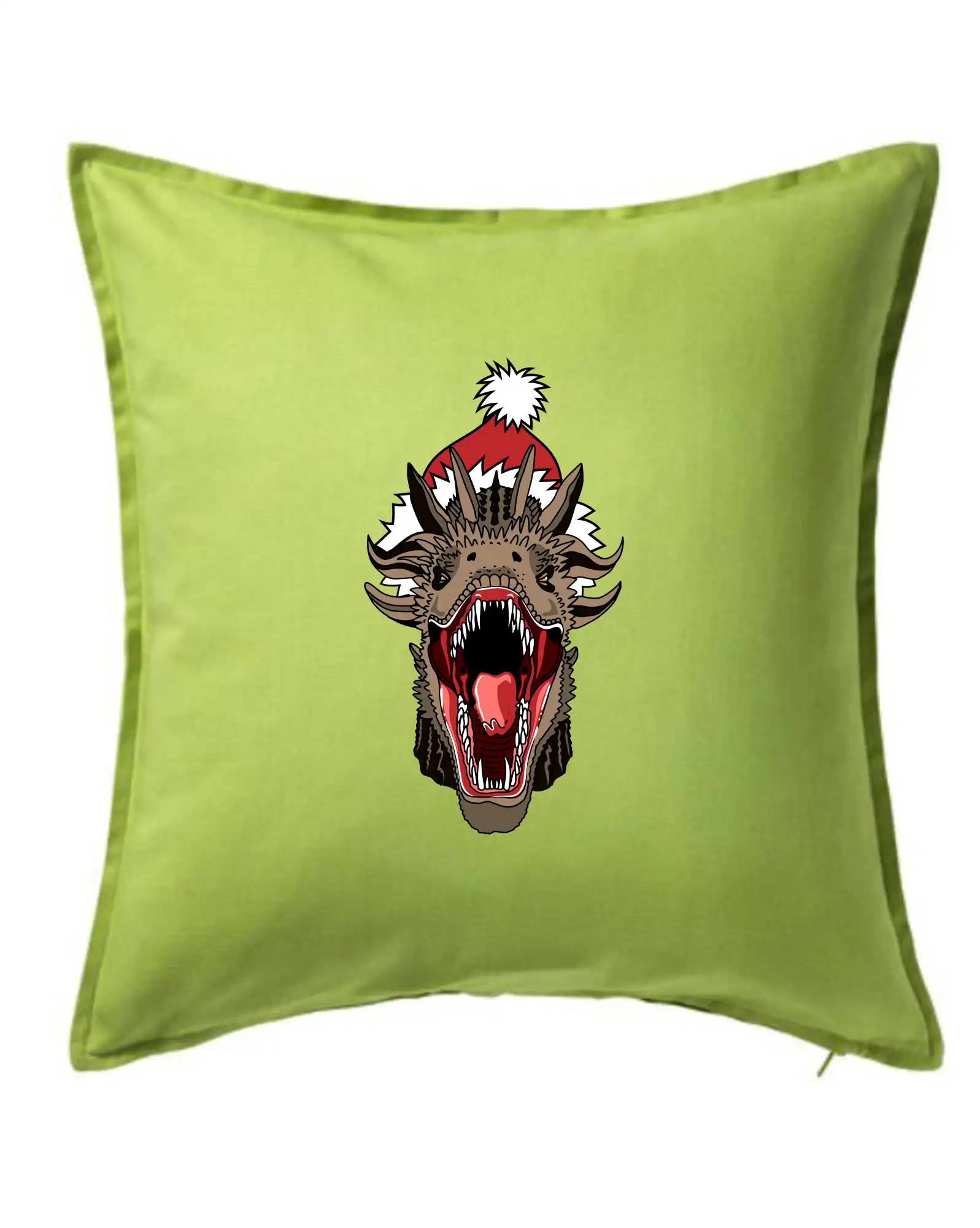 Vianočné tričká - Vánoční drak (Pecka design) - Vankúš 50x50