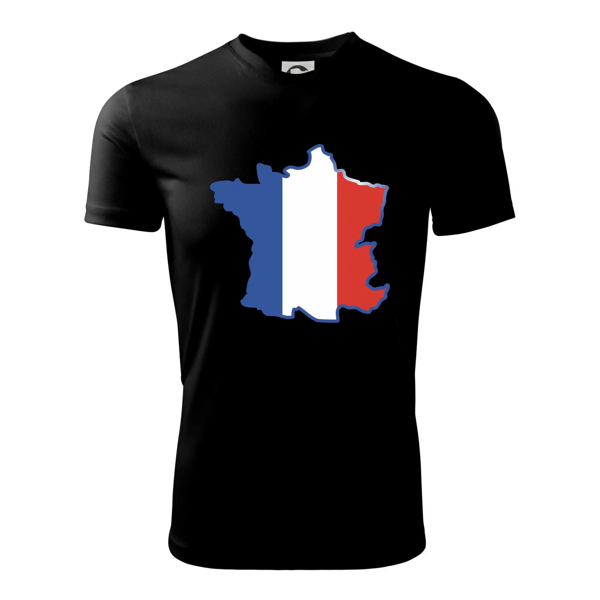 Francouzská vlajka mapa obrys