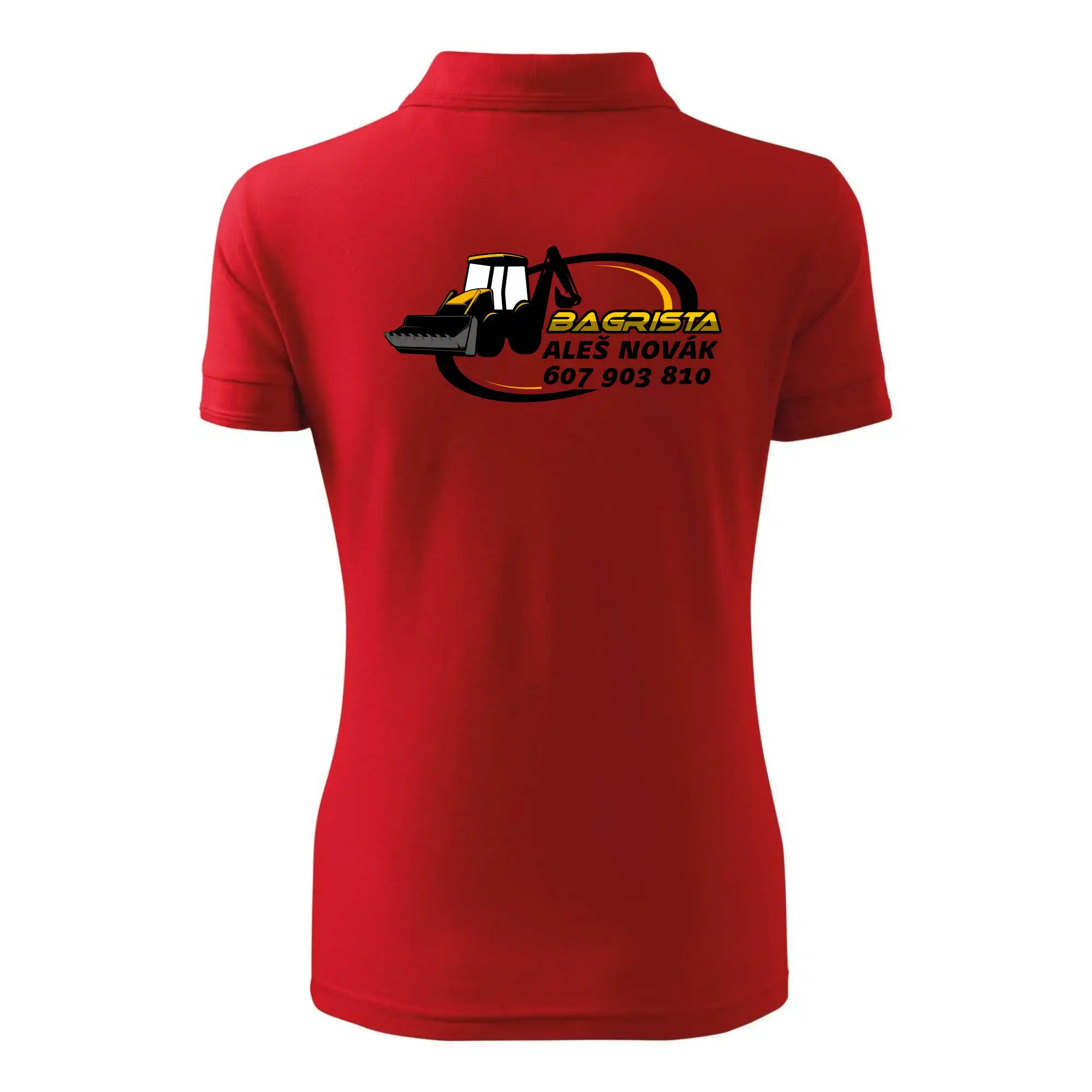 Bagrista v kruhu - vlastní nápis