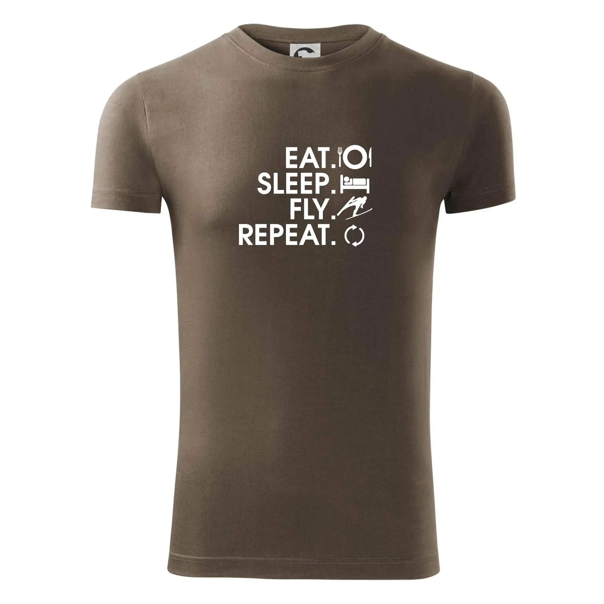 Eat sleep fly repeat - skoky na lyžích