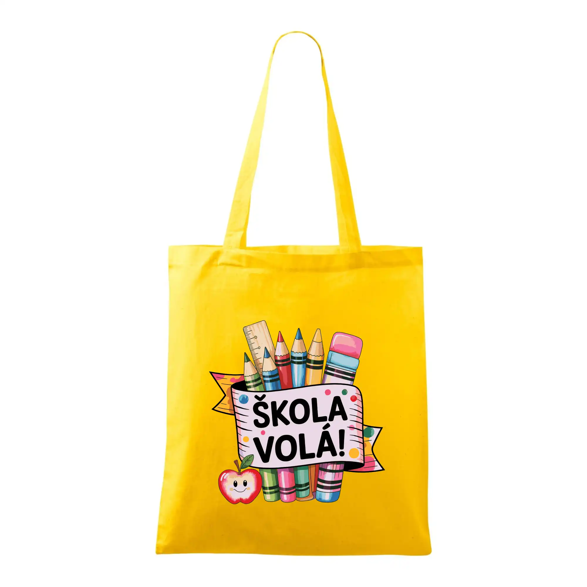 Tričká a mikiny pre prváčikov na prvý školský deň – veselé a pohodlné - Škola volá - farebné - Taška bavlnená