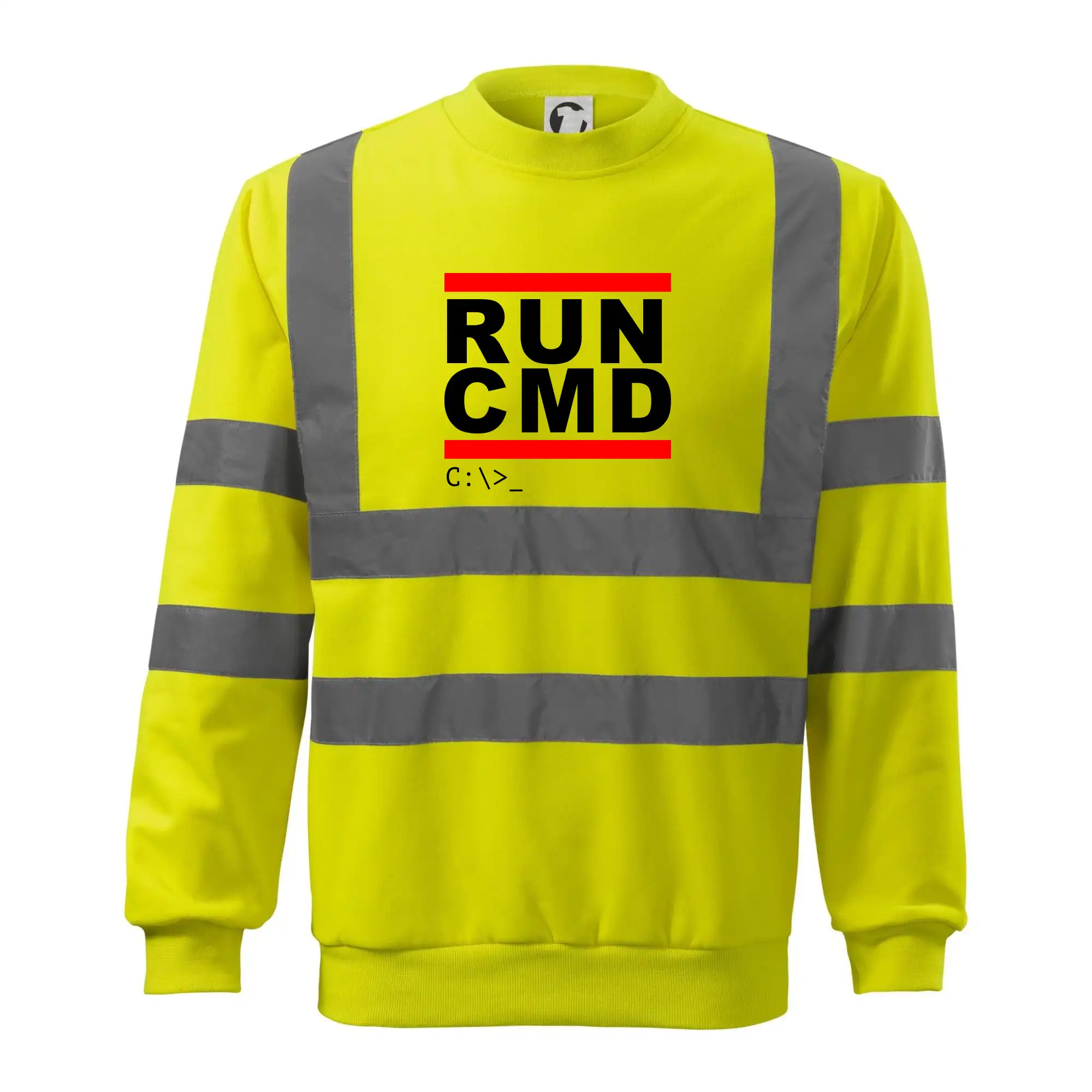 Tričká pre ajťákov - Run CMD - Reflexná mikina