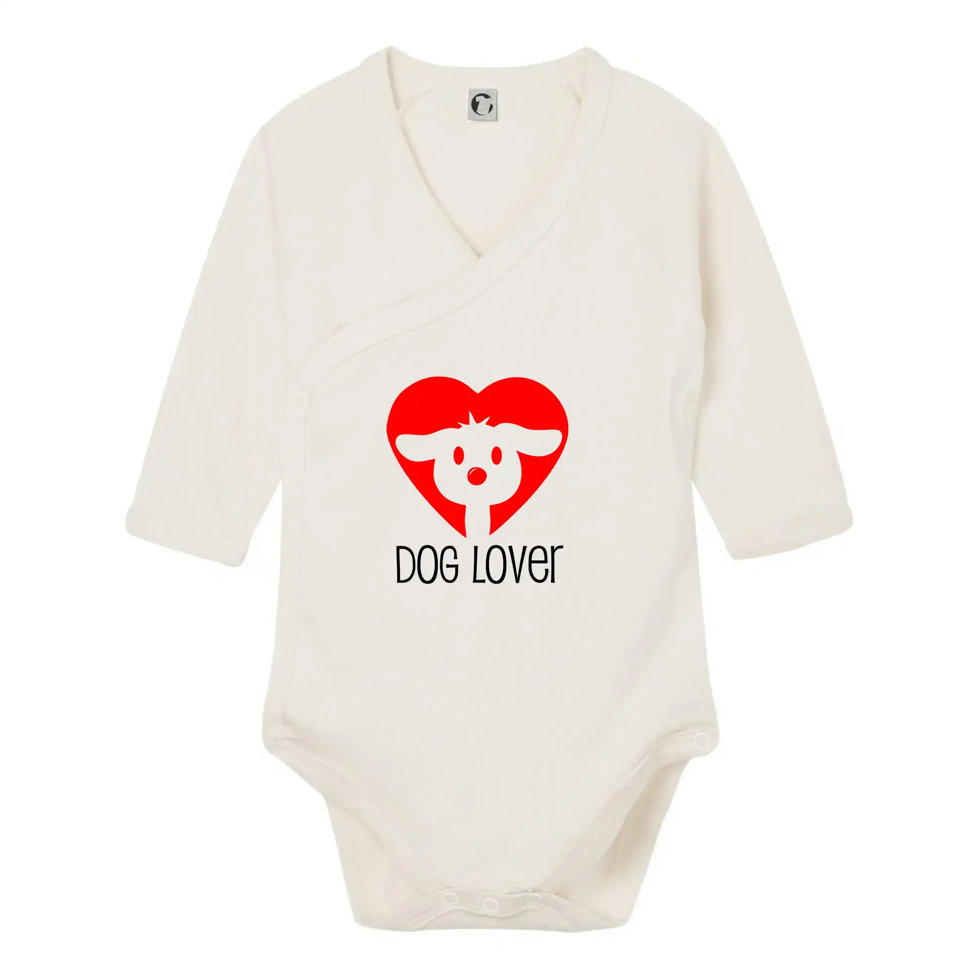 Ostatné psie plemená - Dog Lover čumák - Body zavinovacie s dlhým rukávom