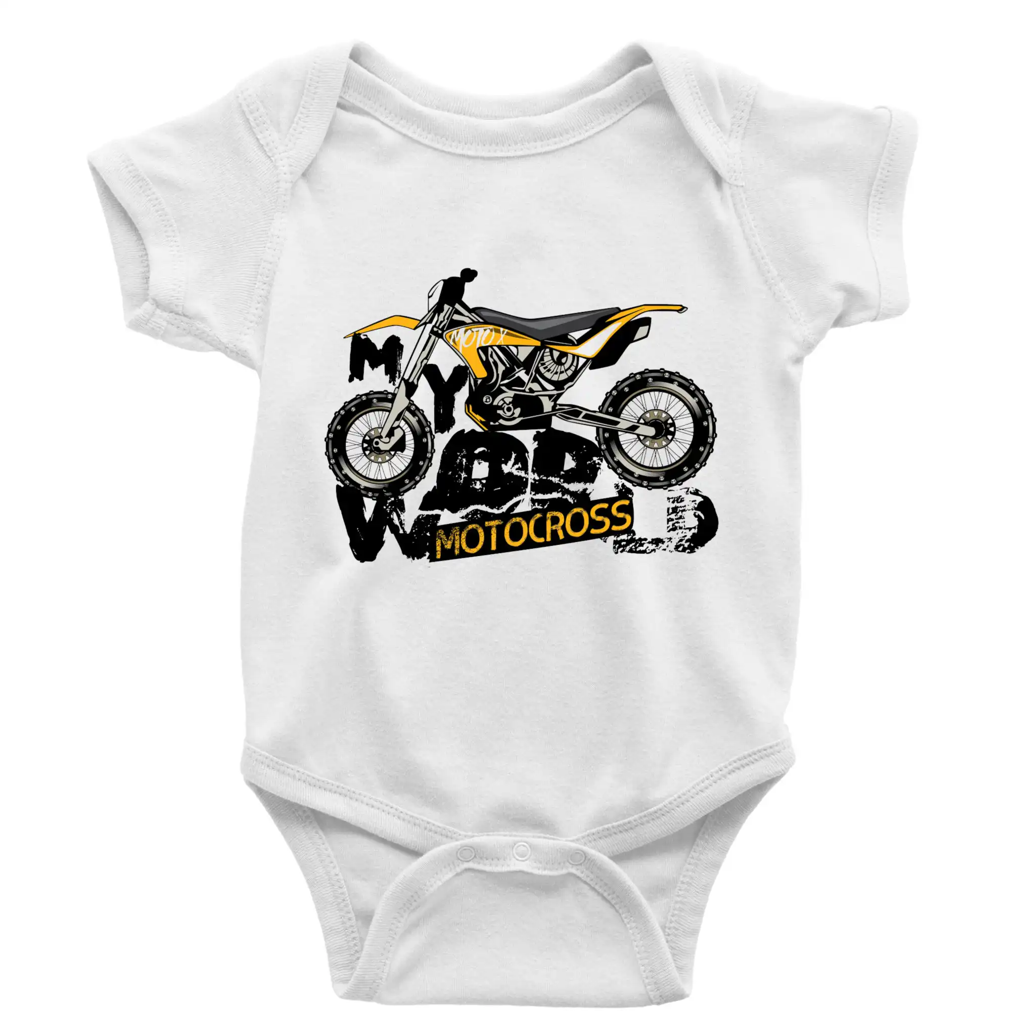 Motocross tričká - Motocross my world - Body dojčenské s krátkym rukávom