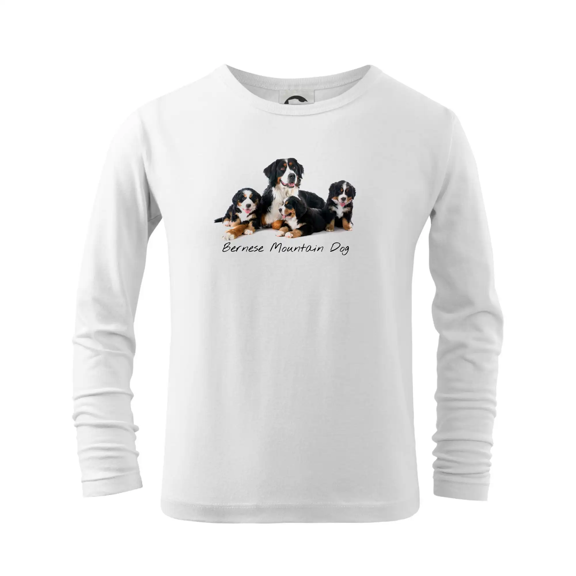 Bernský salašnícky pes na tričku - Bernese mountain dog celá rodina - Tričko detské Long Sleeve