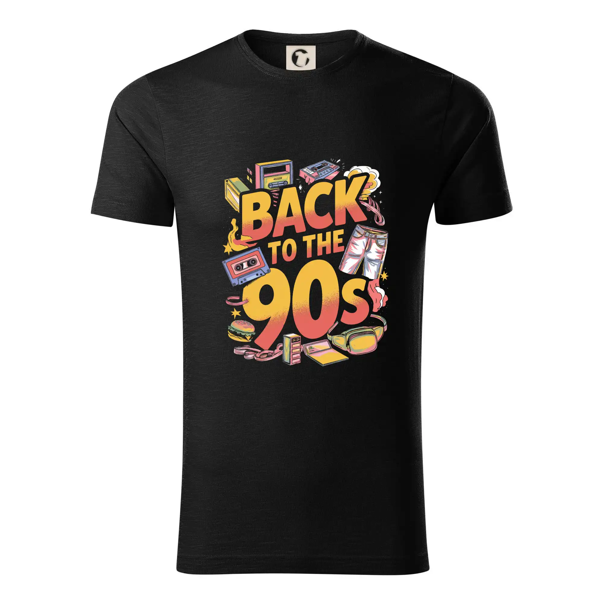 Hudobné tričká - Back to 90s - spomienky - Tričko z organickej bavlny