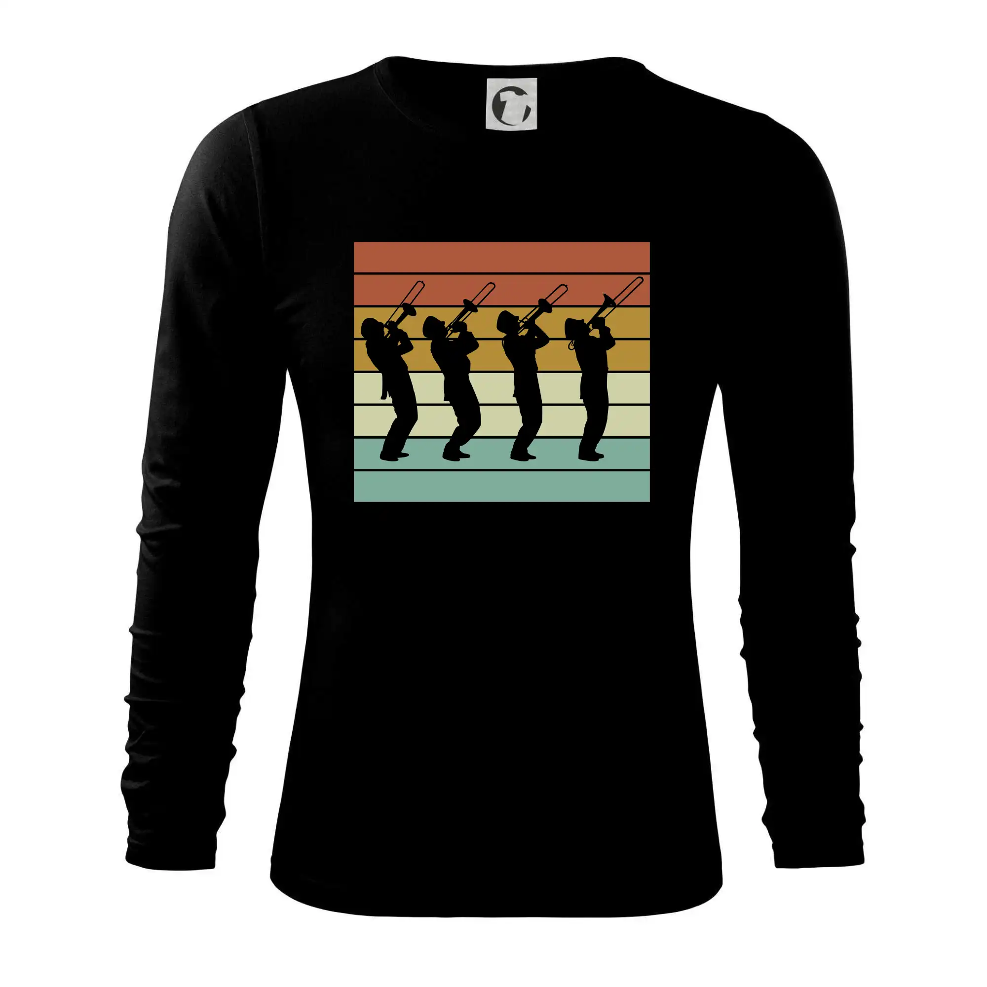 Vintage trompetista - Tričko s dlhým rukávom FIT-T long sleeve