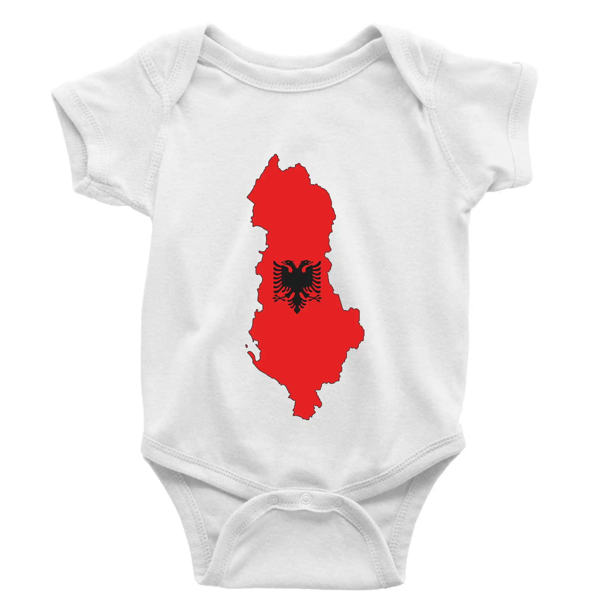 Ostatné mestá / miesta - Albánsko mapa a znak - Body dojčenské s krátkym rukávom