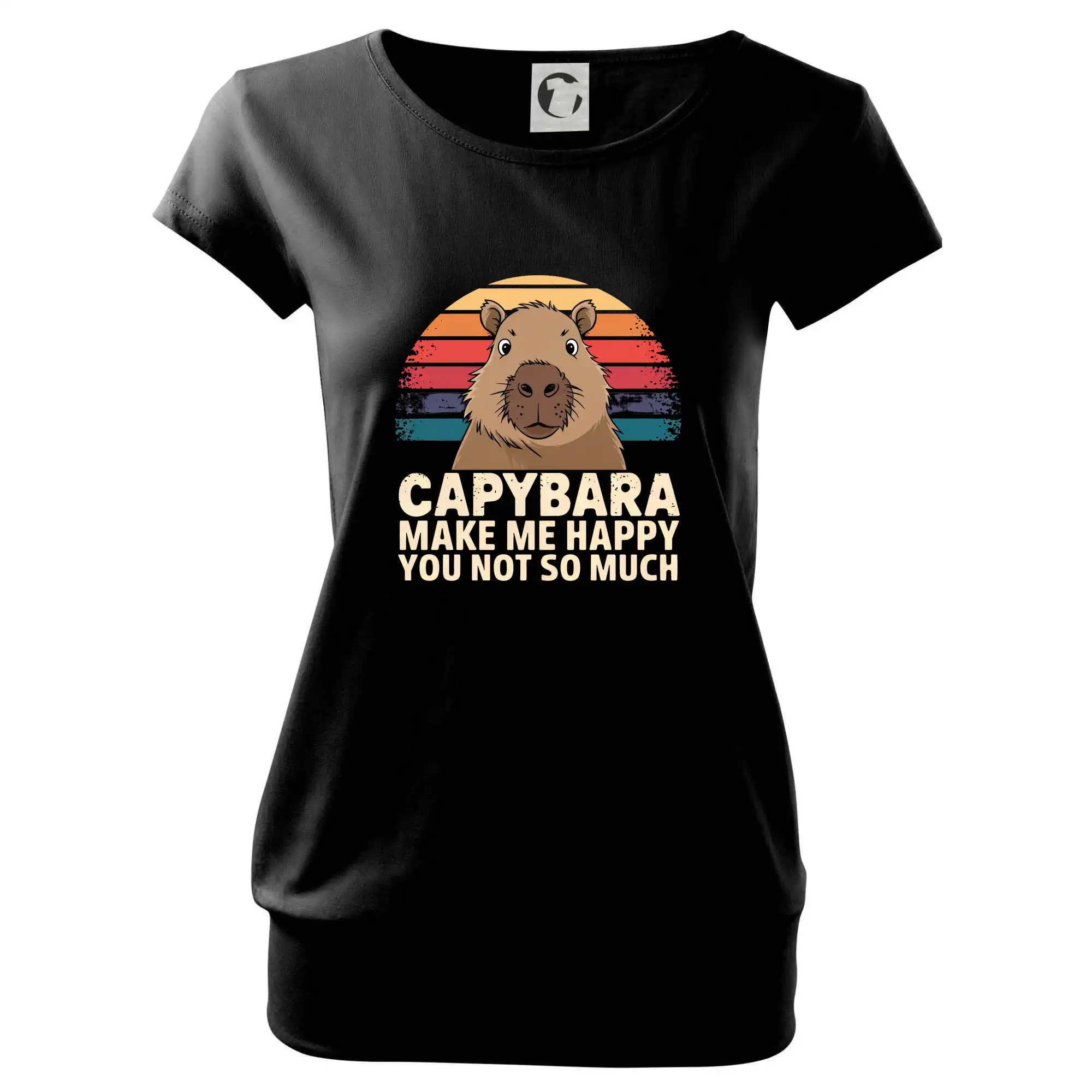 Tričká so zvieratami - Capybara Make Me Happy You Not So Much - Voľné tričko city