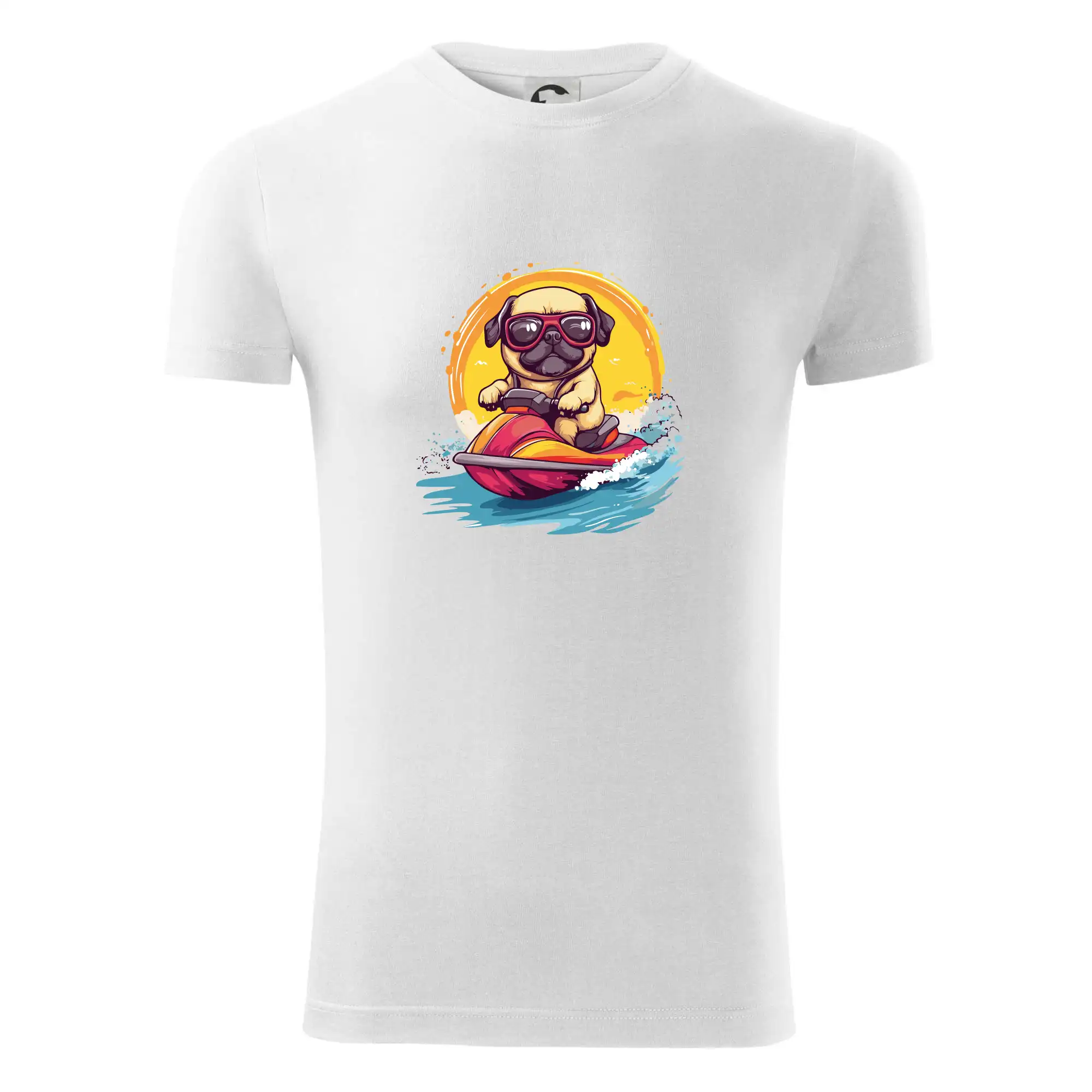 Mops na vodním skútru