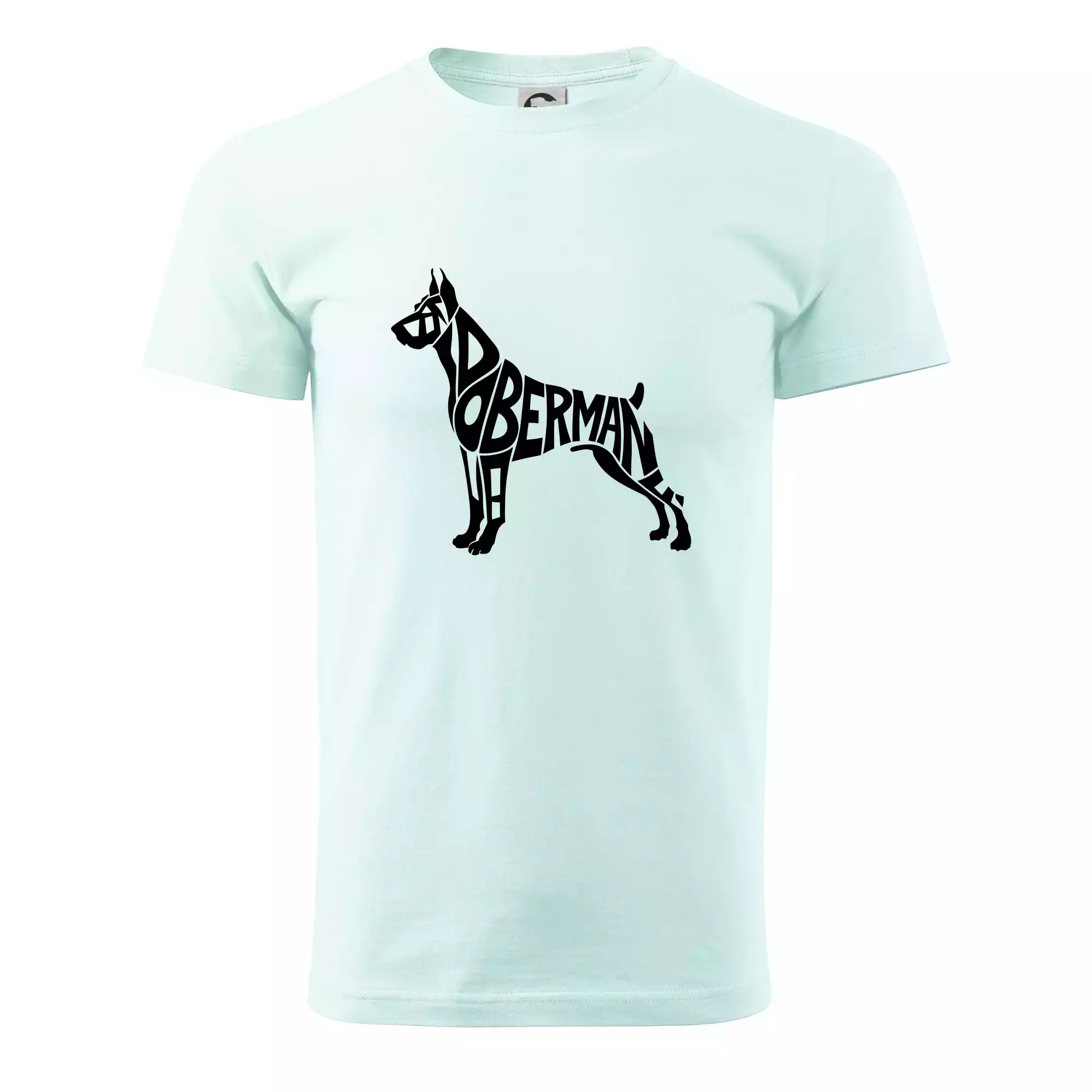 Doberman - nápis v tělě