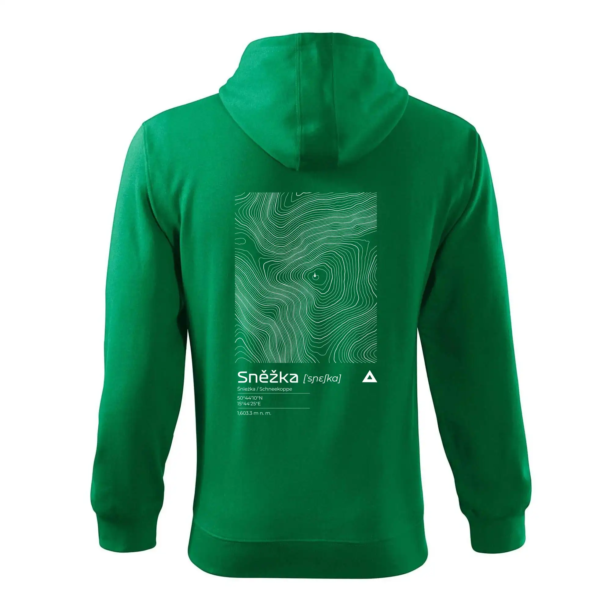 Sněžka - vrstevnice v obdélníku