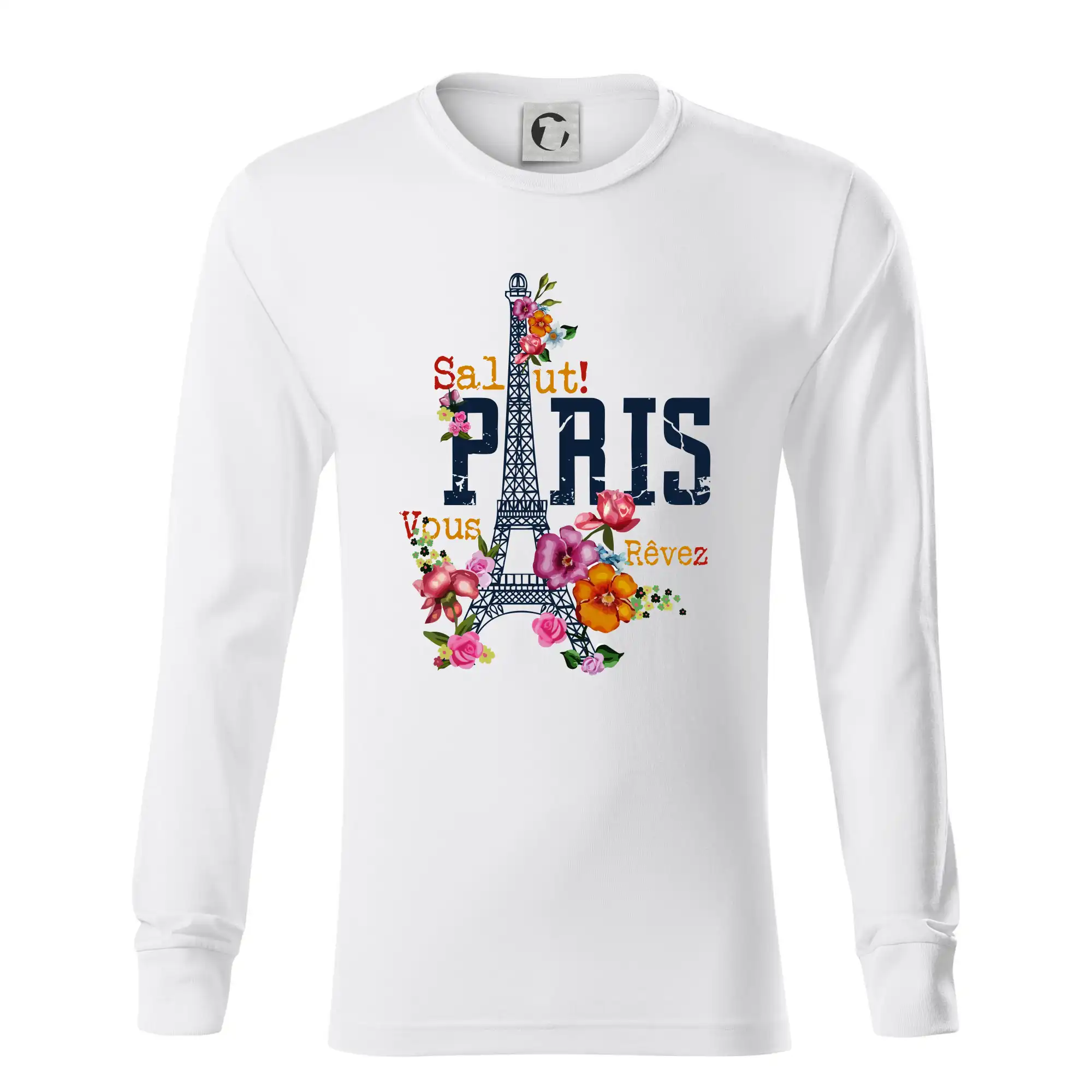 Tričká Francúzsko - Paris salut vous revez - Tričko s dlhým rukávom LS R05