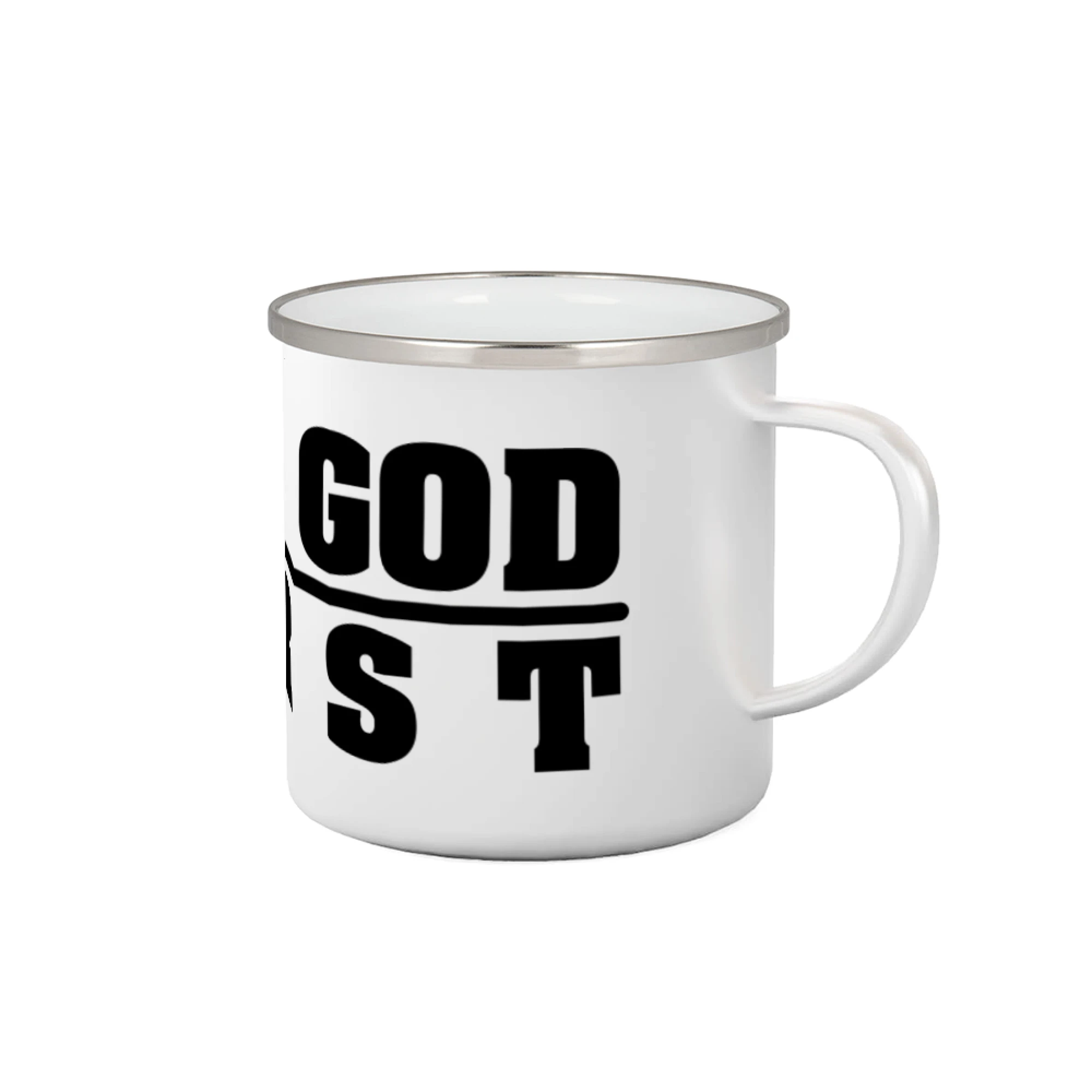 Put God first hrubý nápis - Plecháčik