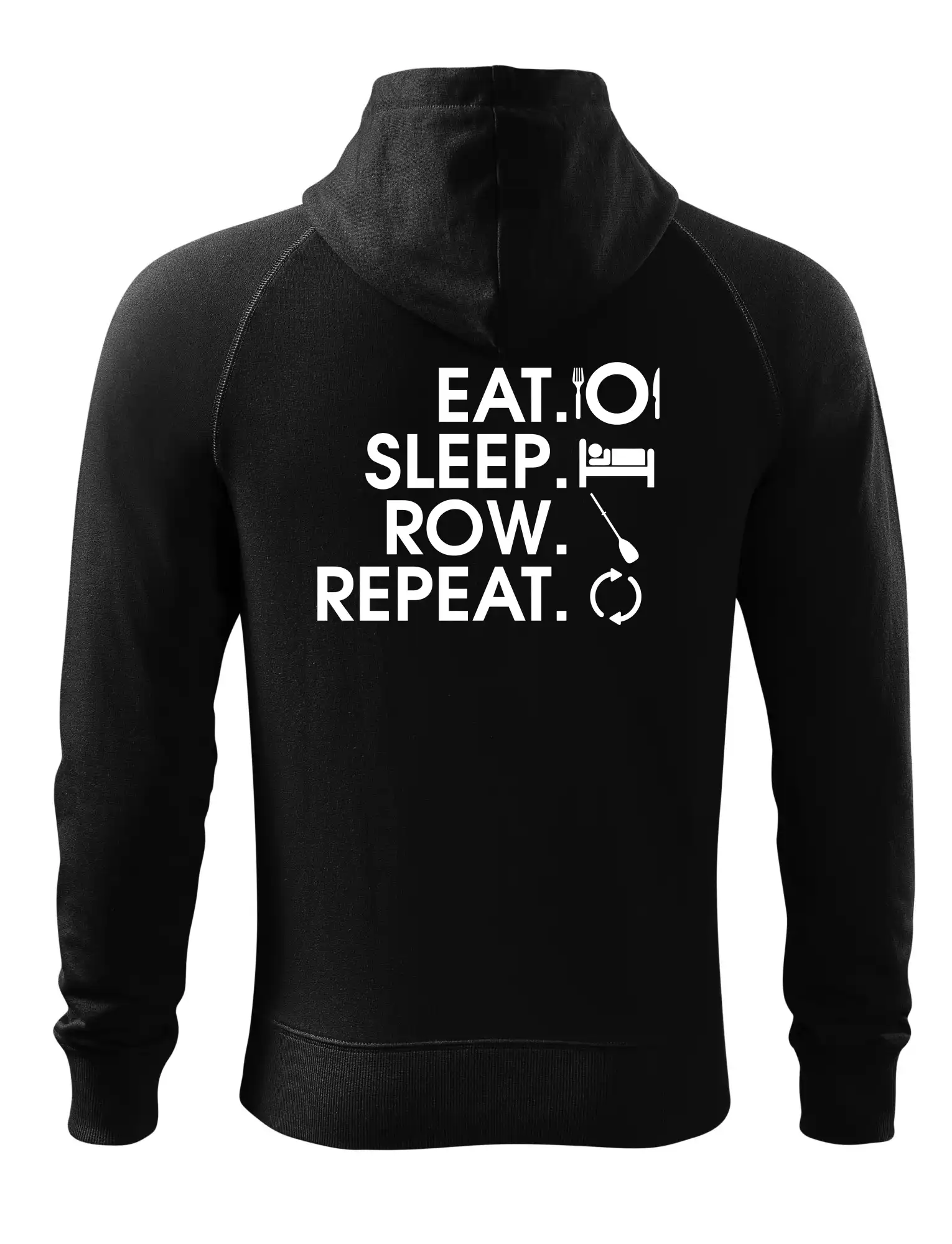 Vodácke tričká - Eat sleep row repeat - Mikina Voyage  - 100% bavlna