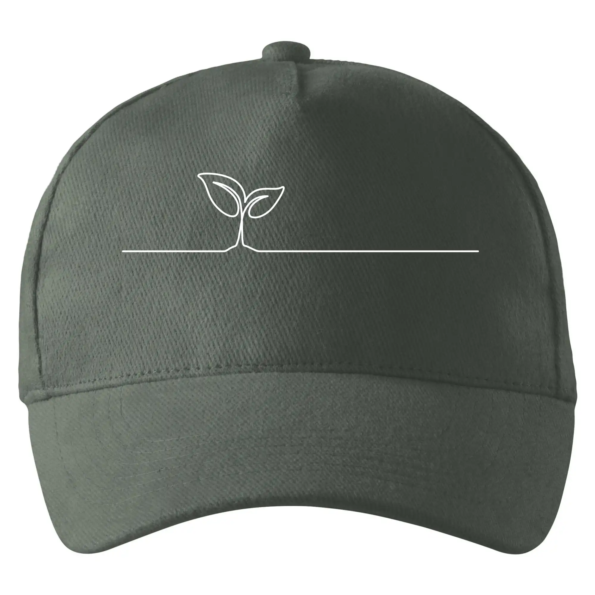 Tričká s kvetinami - Listy kvety linka - Šiltovka so zahnutým šiltom a mosaznou sponou