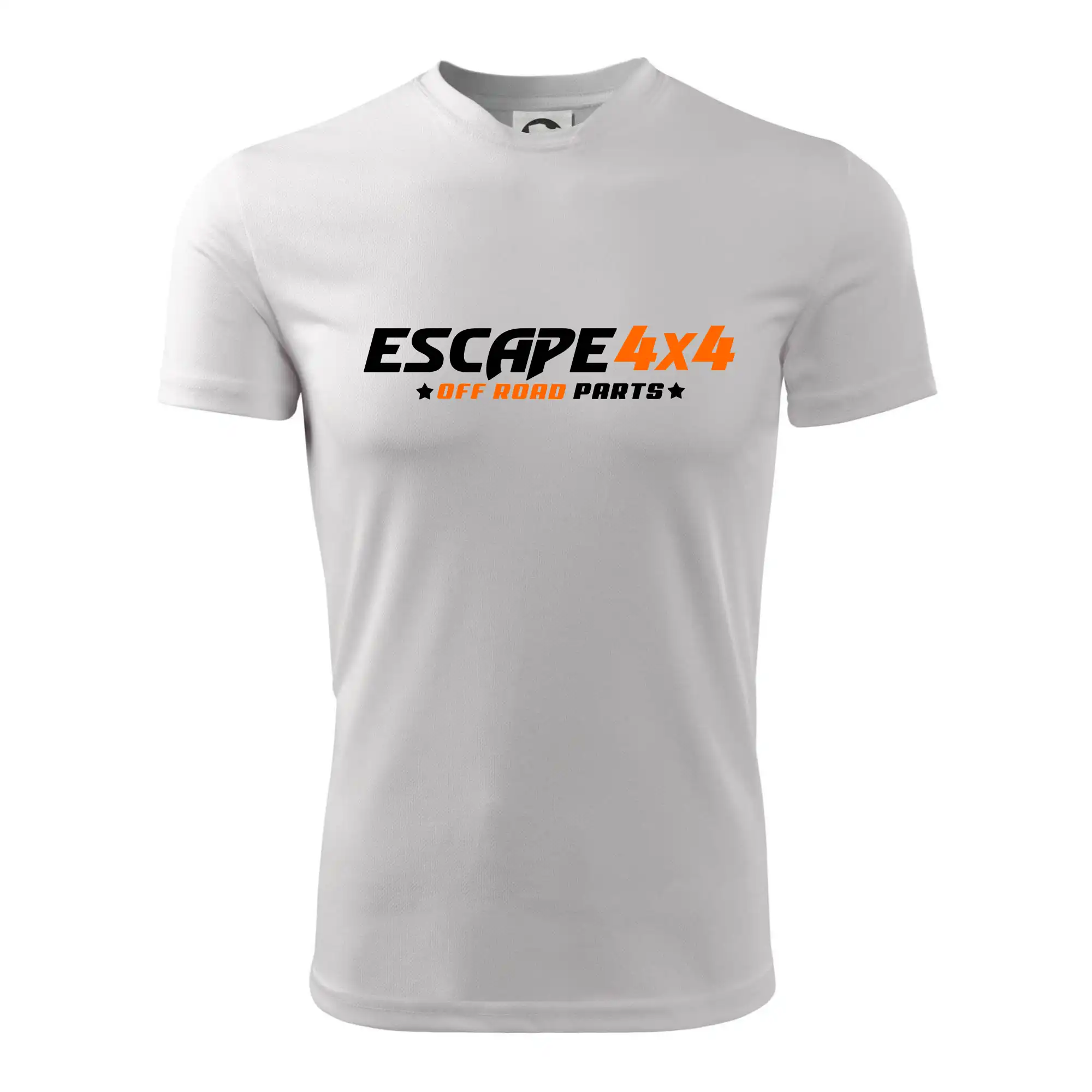 MyShirt tričká - Escape 4x4 Nápis vpředu a pneumatika na zádech - Pánske tričko Fantasy športové