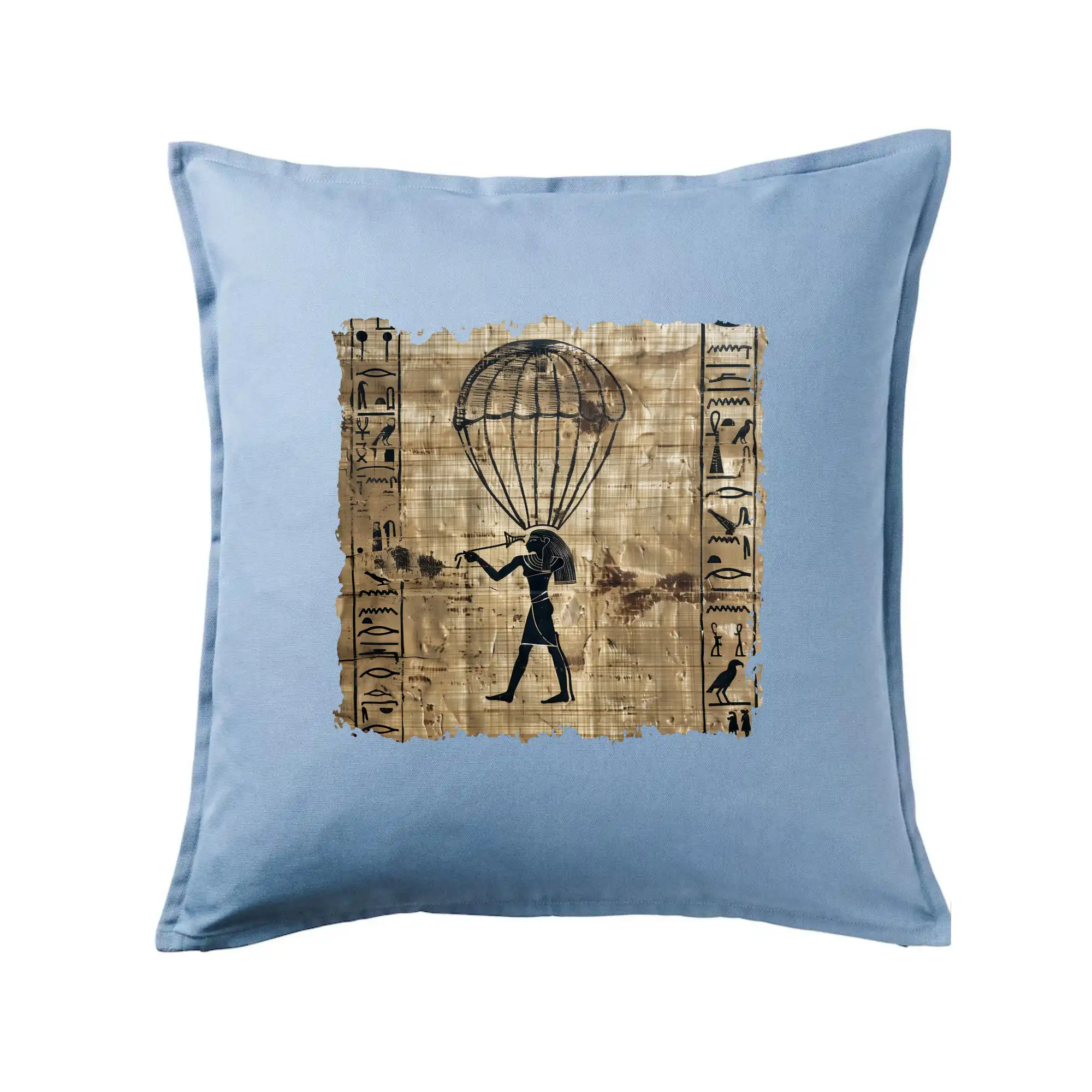 Tričká s motívom paraglidingu - Egyptské hieroglyfy parašutista - Vankúš 50x50