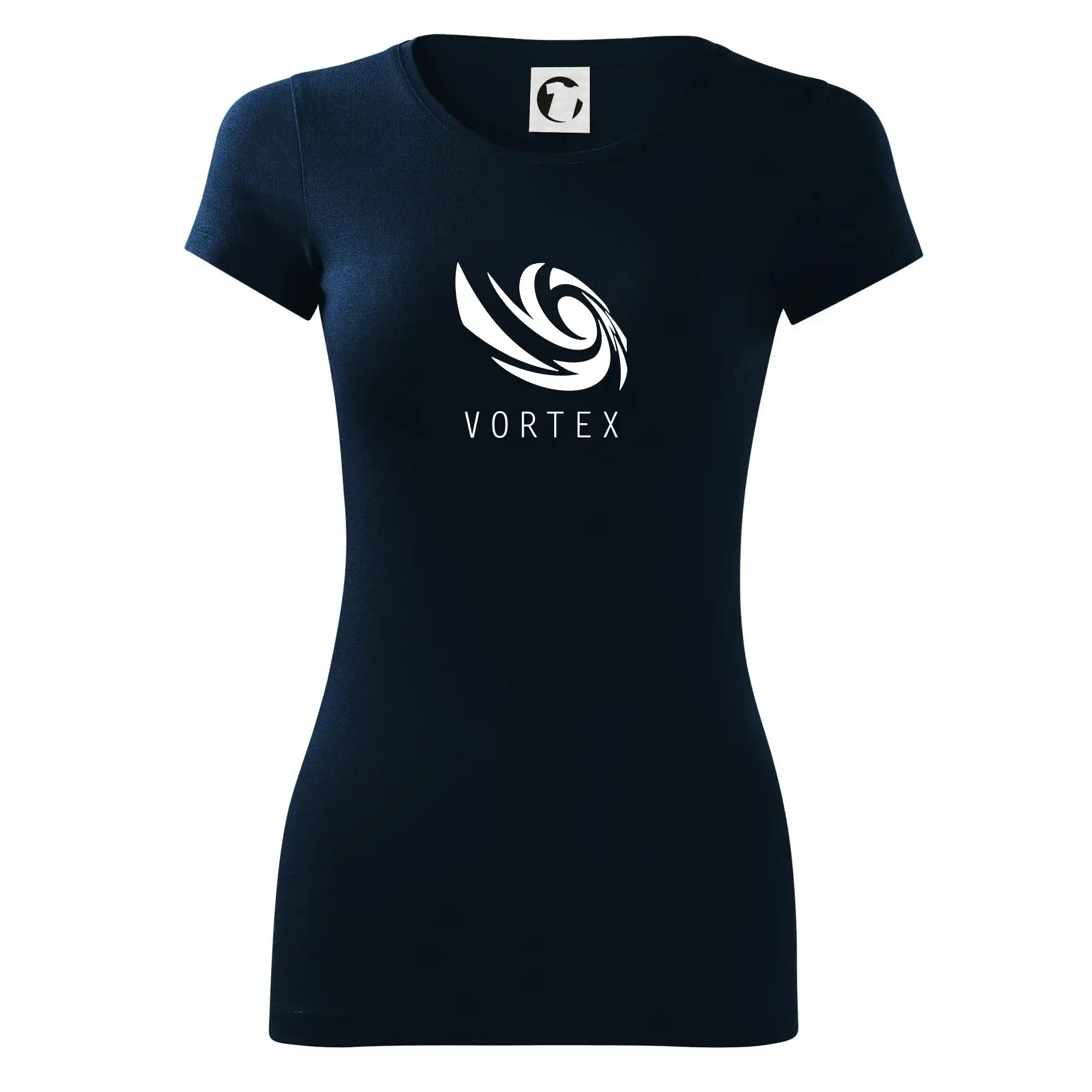 Tričká, mikiny a šiltovky pre Youtubery - Vortex logo jednofarebné - Dámske tričko Glance - Priliehavejší strih