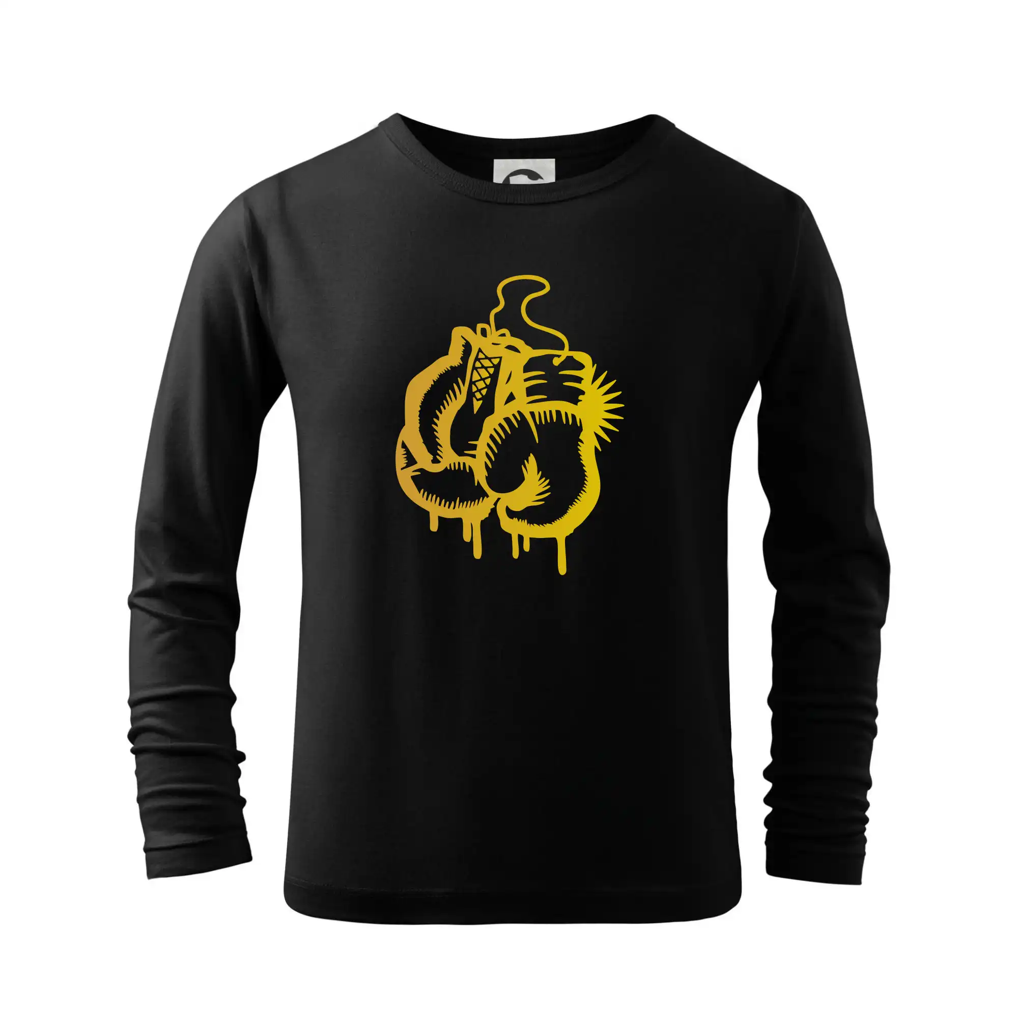 Tričká na box - Box rukavice - zlatá potlač - Tričko detské Long Sleeve