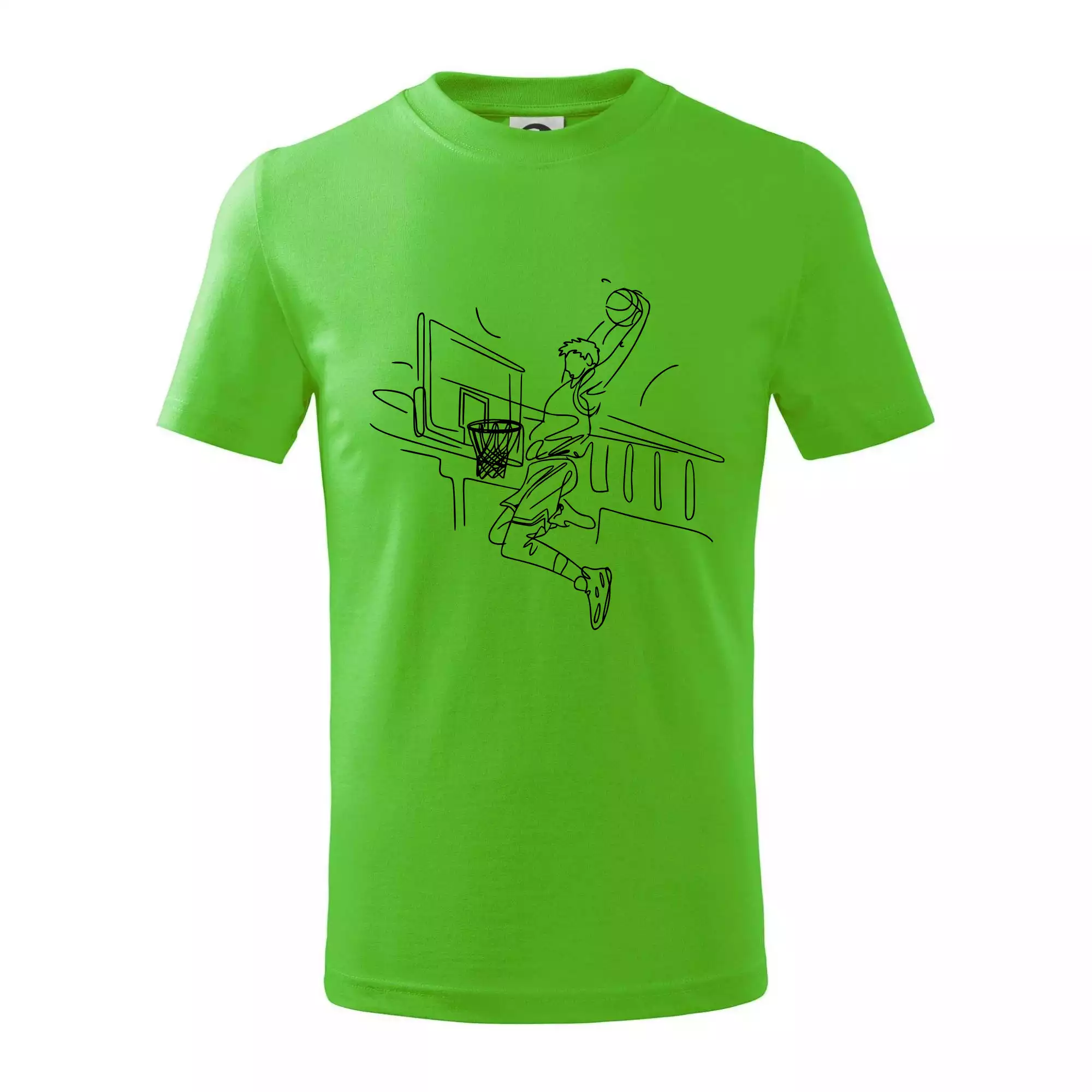 Basketbalista jedním tahem - výskok