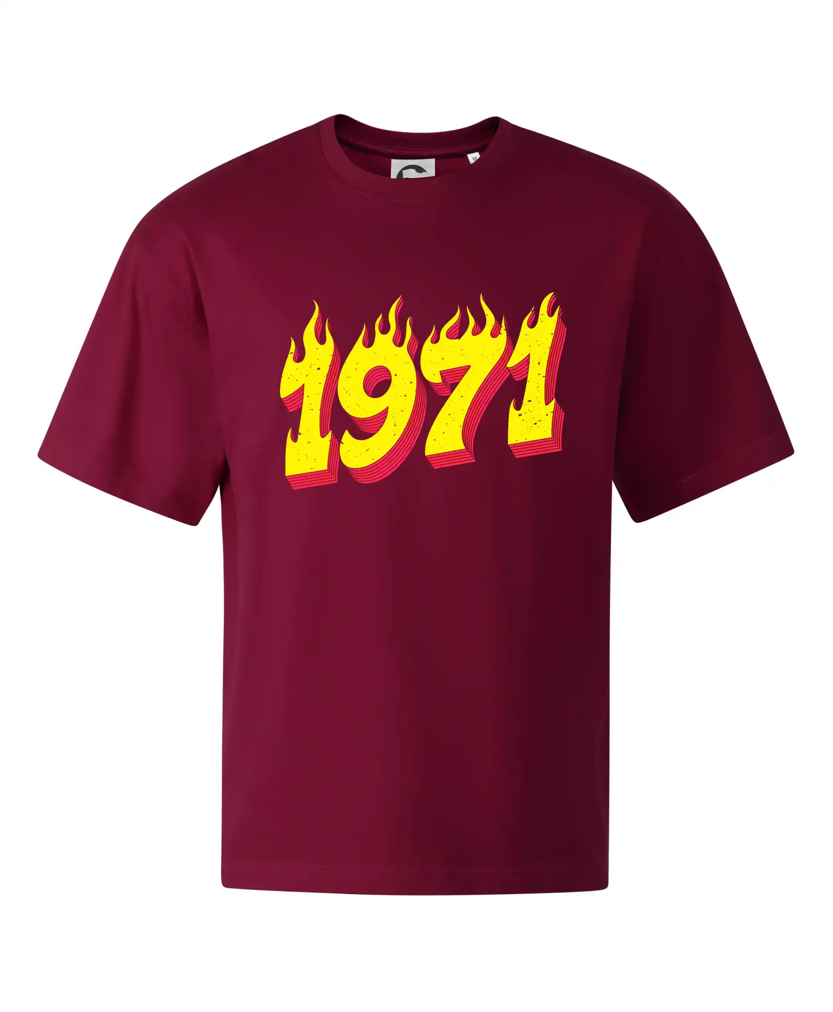 Trička s ročníkom 1971 - Narodeniny v ohni 1971 - Stage unisex - OVERSIZE