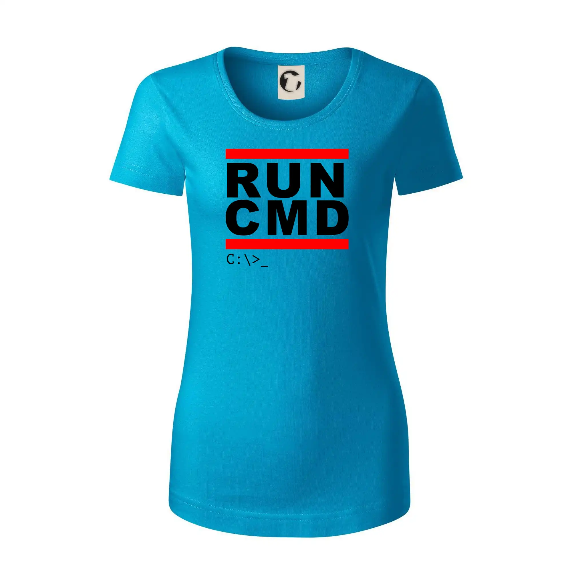Tričká pre ajťákov - Run CMD - Dámske tričko z organickej bavlny Origin (GOTS)