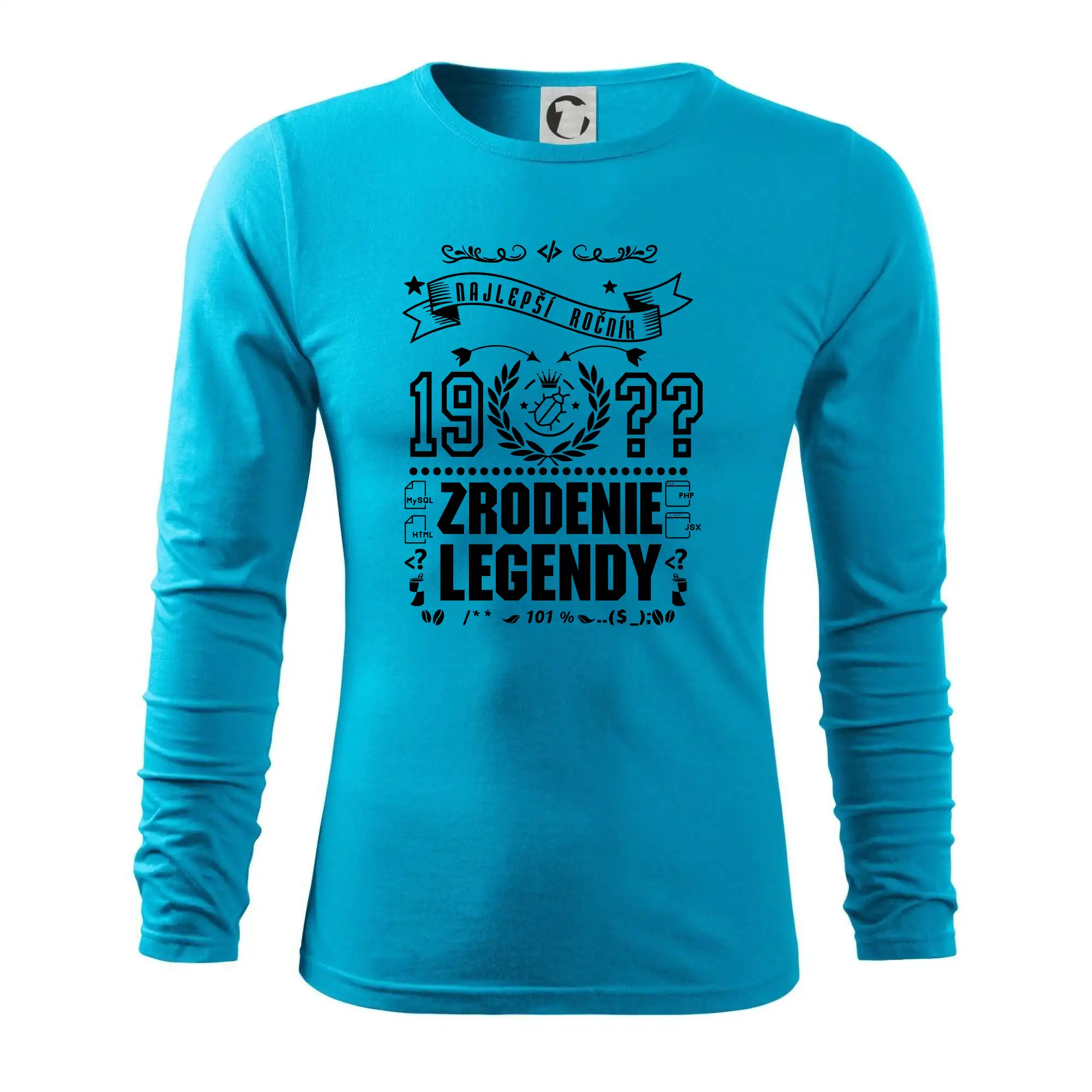 Trička Zrodenie legendy - Zrodenie legendy pre programátora - Tričko s dlhým rukávom FIT-T long sleeve