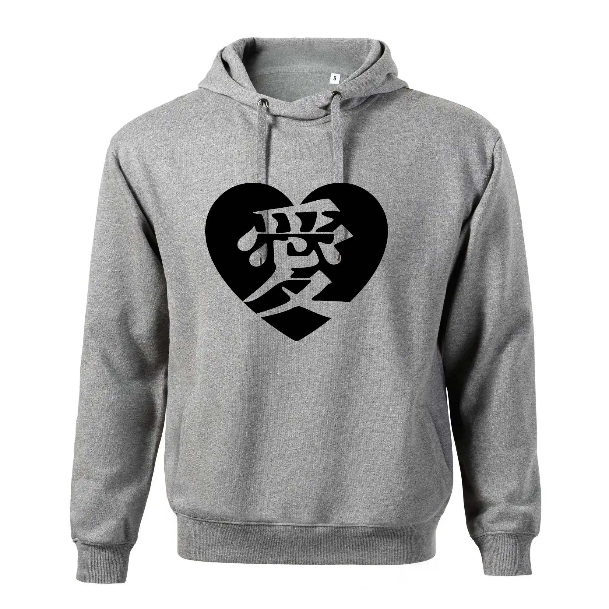 Tričká pre zamilovaných - Láska japonština čínština - Oversized mikina pánska Moon - kratšia + širšia
