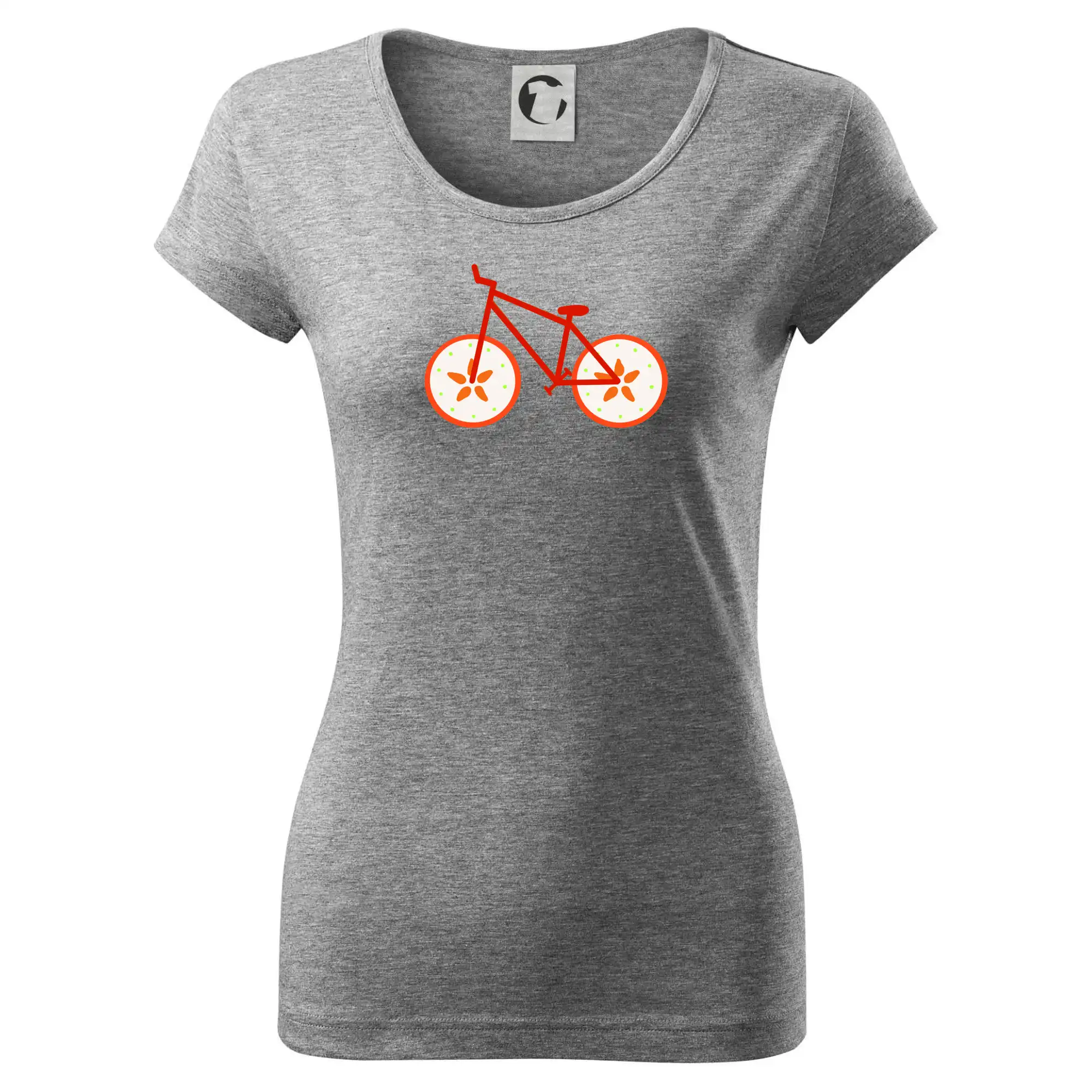 Tričko ako darček pre cyklistu - Bicykel Jablko (Moňas) - Dámske tričko Pure