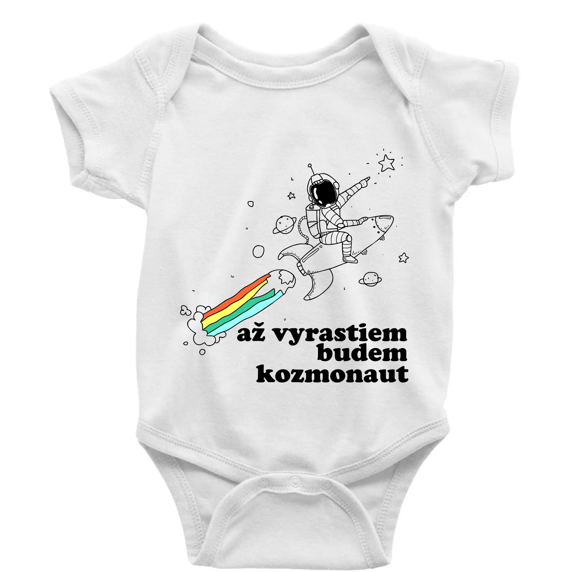 Až vyrastiem budem kozmonaut - Body dojčenské s krátkym rukávom