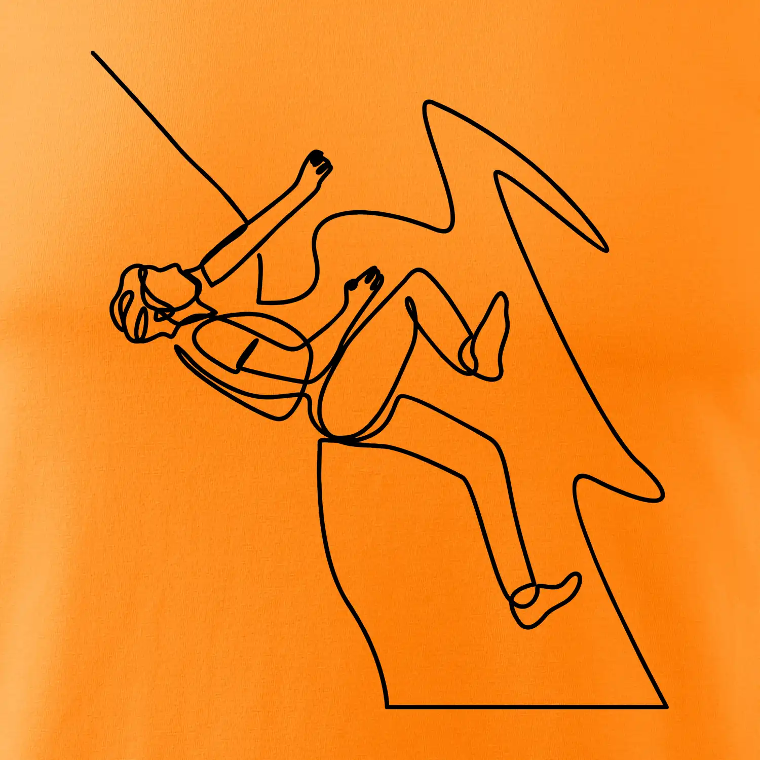 Lezec na skále jedním tahem