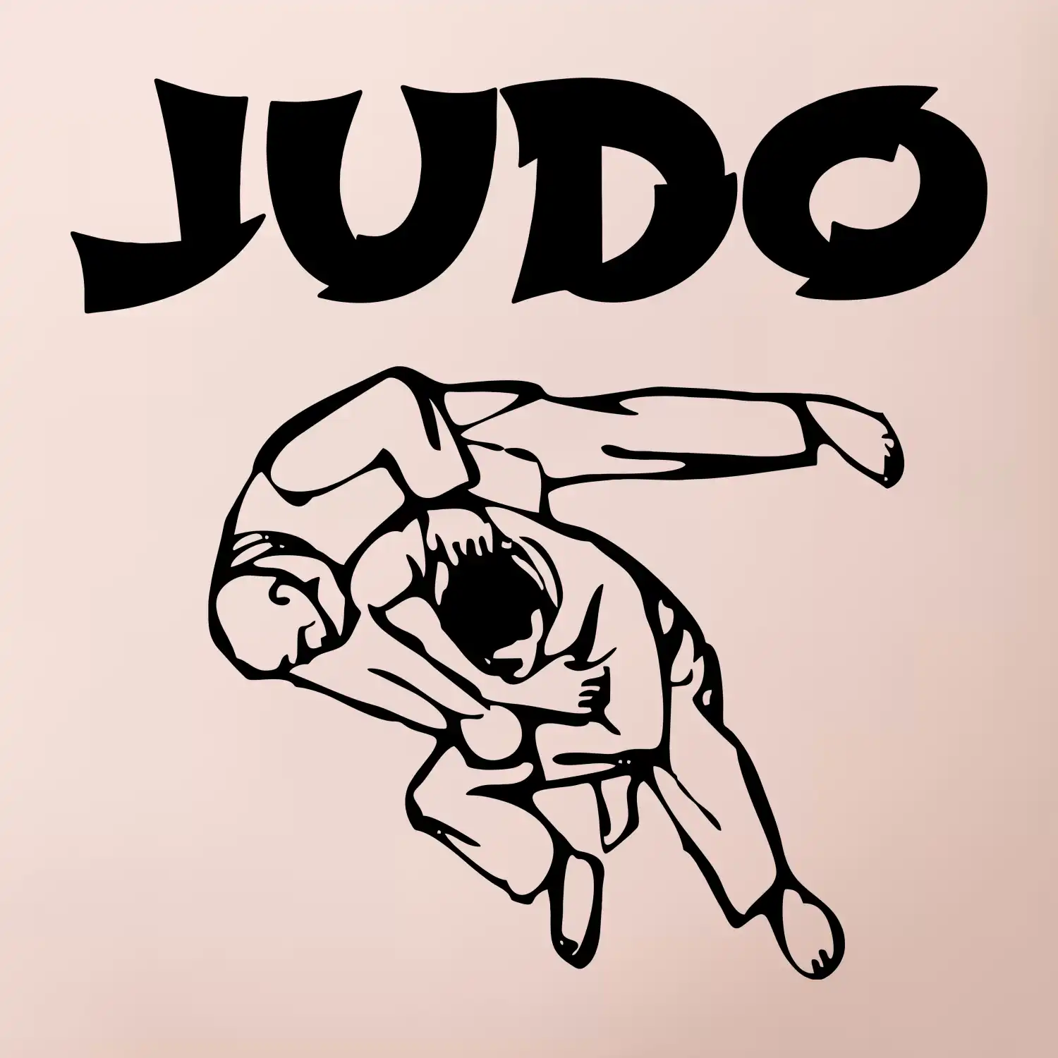 Judo nápis + postavy