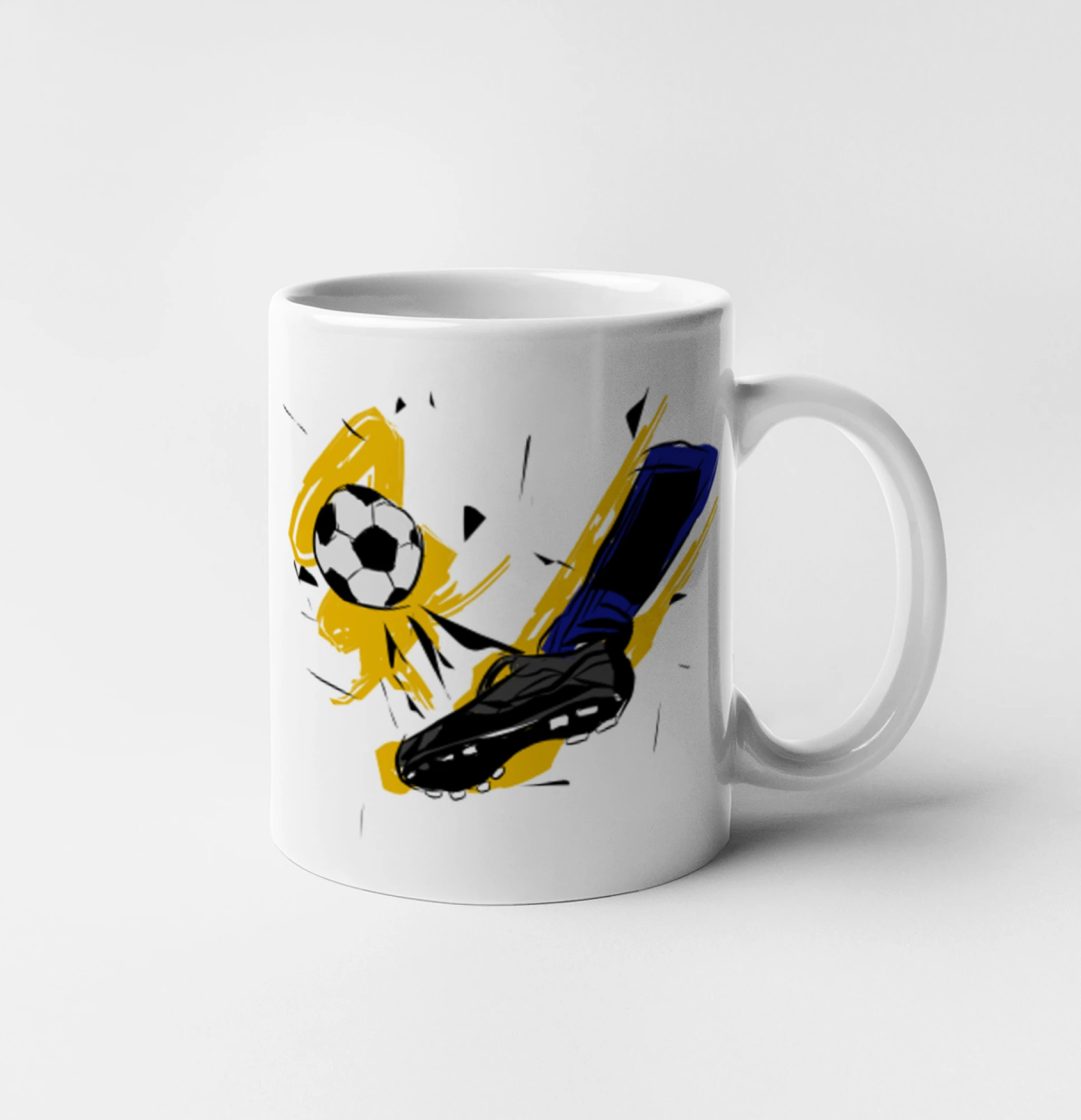 Tričká pre futbalistov - Kopačka s loptou - Hrnček 