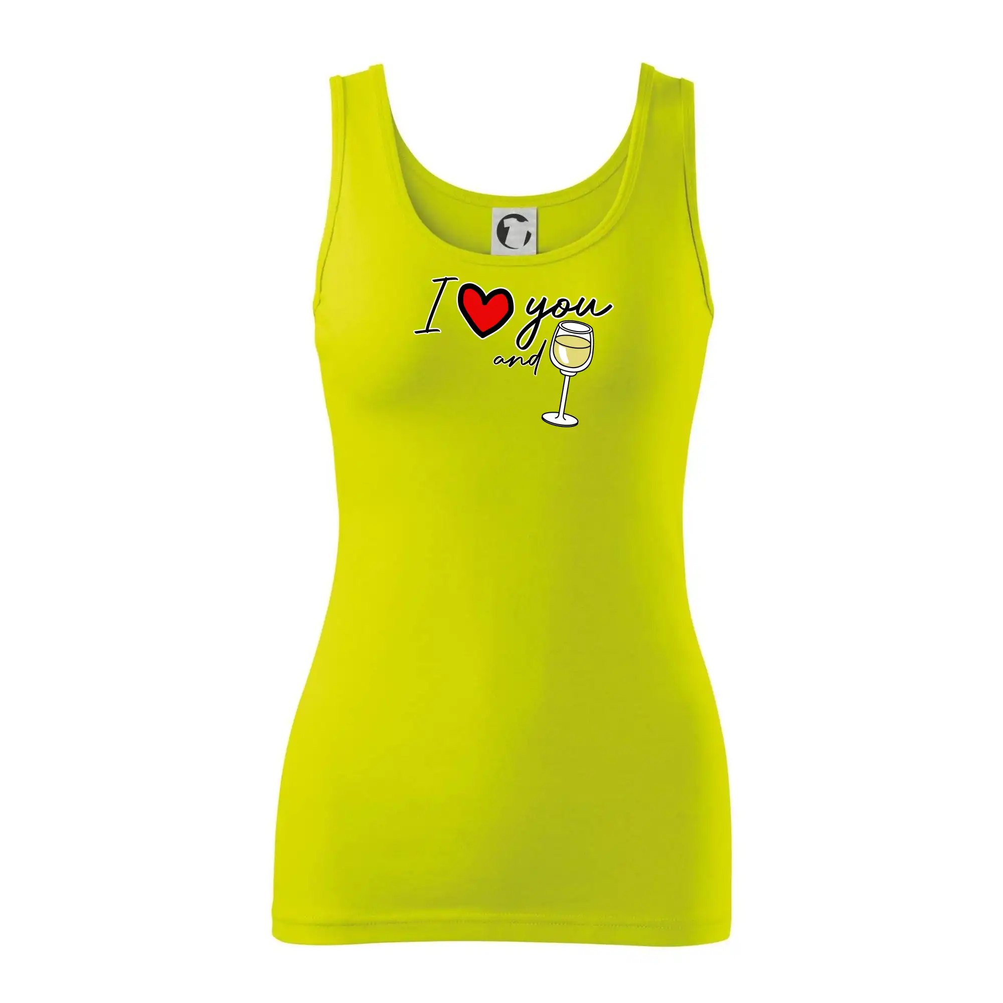 I love you and white wine - Dámske tielko