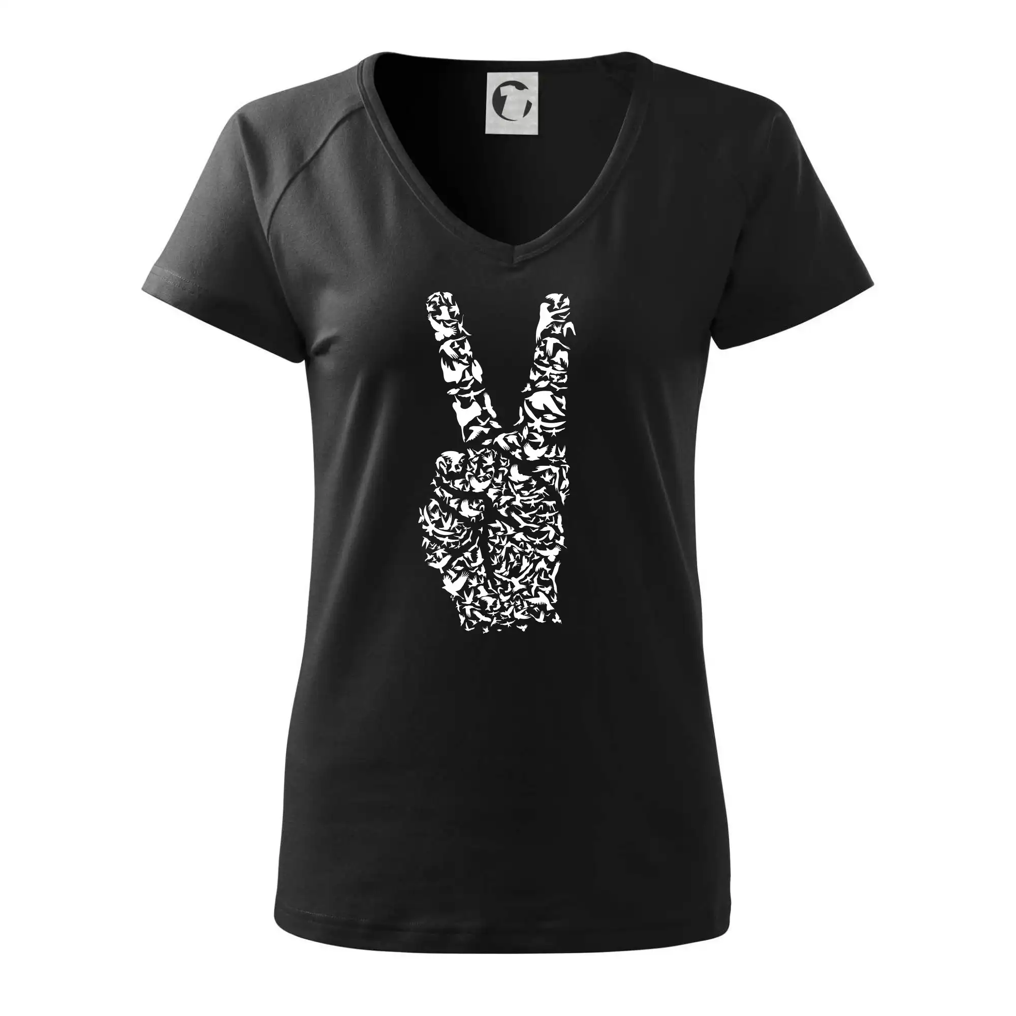 Grafické tričká - Peace symbol two fingers - Tričko dámske Dream
