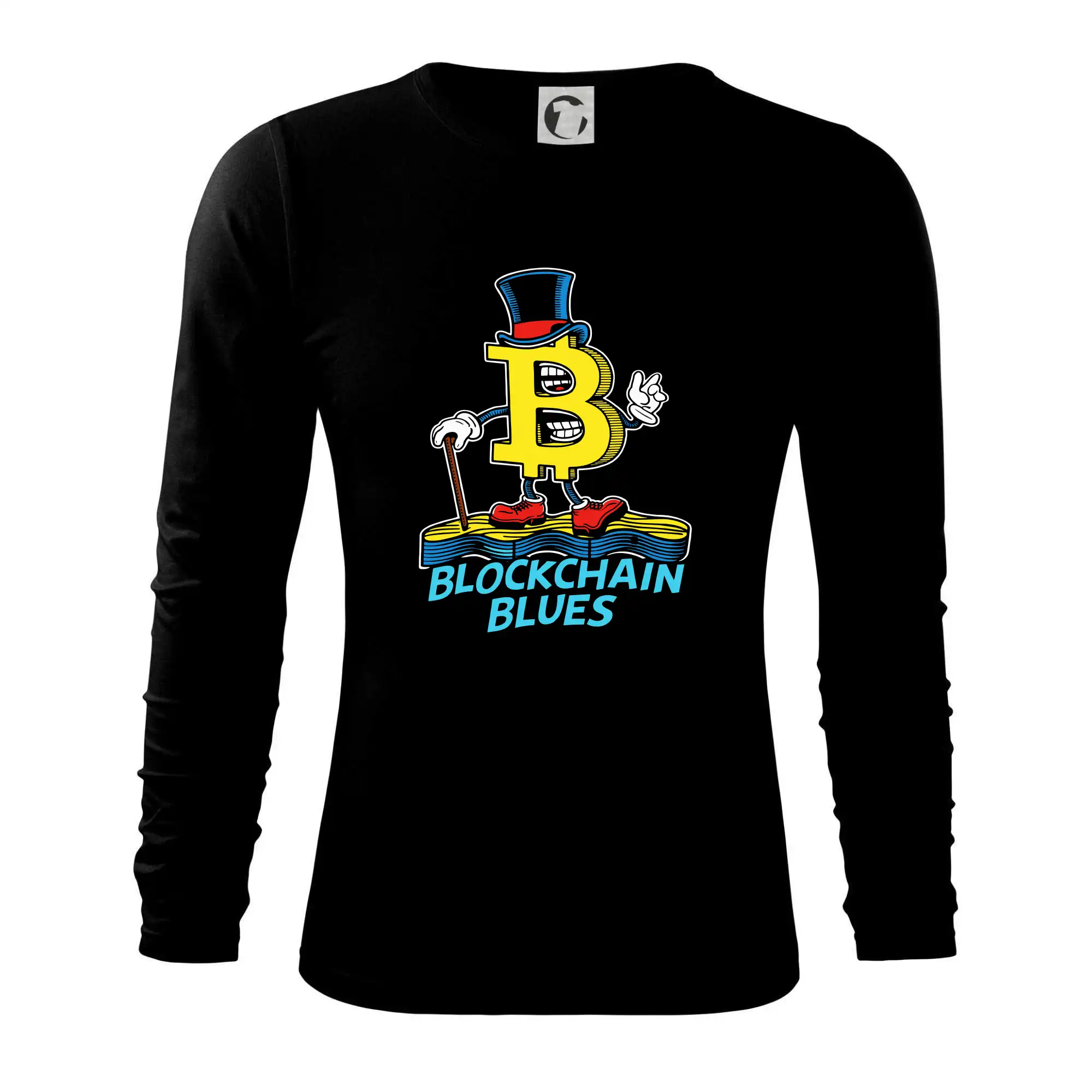 Blockchain Blues - Tričko s dlhým rukávom FIT-T long sleeve