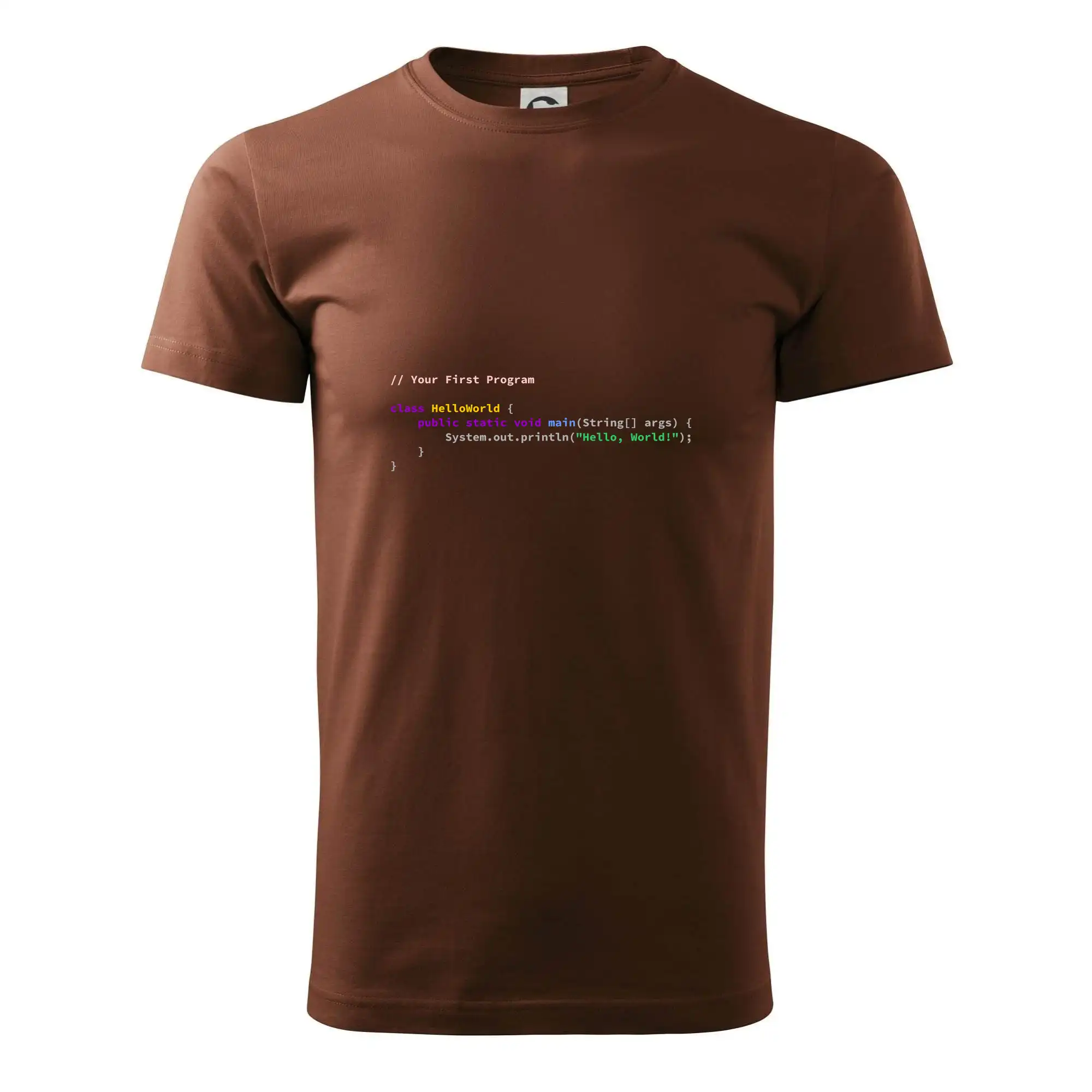 Tričká pre ajťákov - Hello world Java - Klasické pánske tričko vyššej gramáže