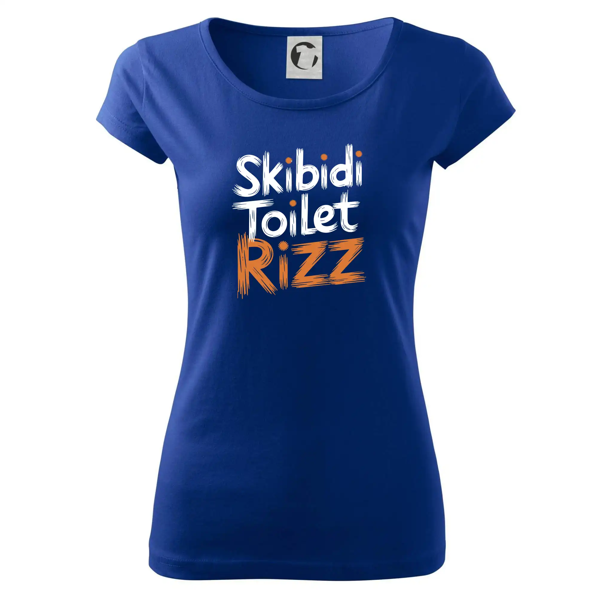 Tričká s motívmi ktoré frčia na internete - Skibidi Toilet Rizz nápis - Dámske tričko Pure