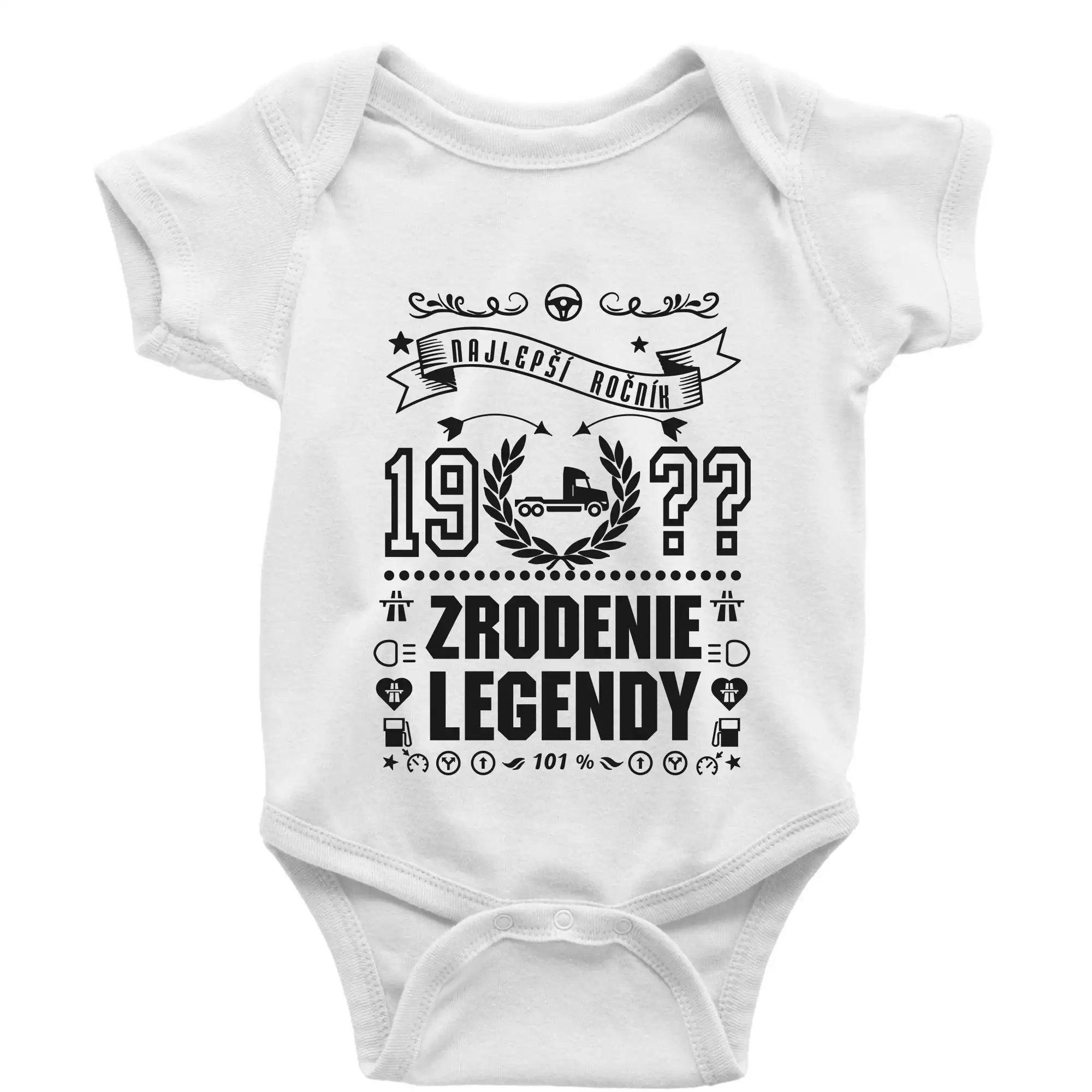 Trička Zrodenie legendy - Zrodenie legendy pre kamioňáka - Body dojčenské s krátkym rukávom