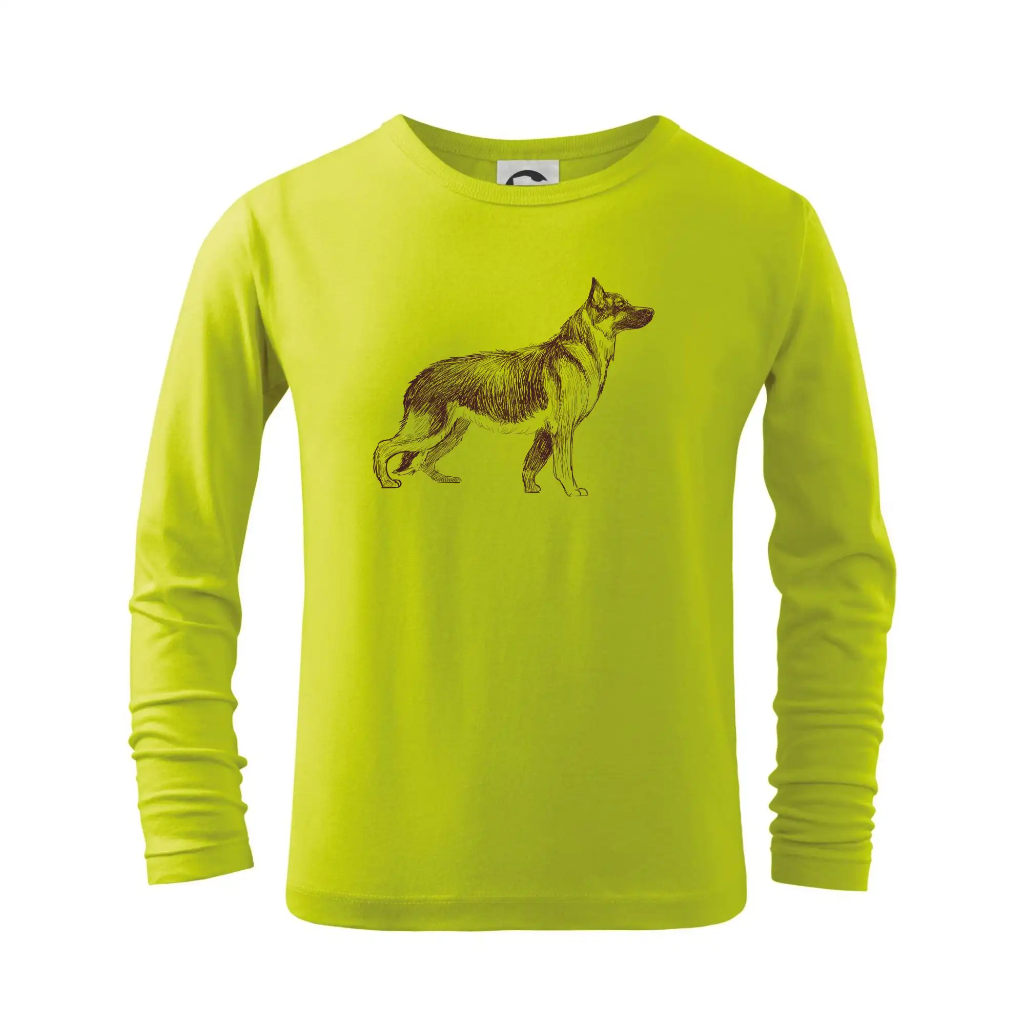 Nemecký ovčiak - Nemecký ovčiak - kreslený skica   - Tričko detské Long Sleeve