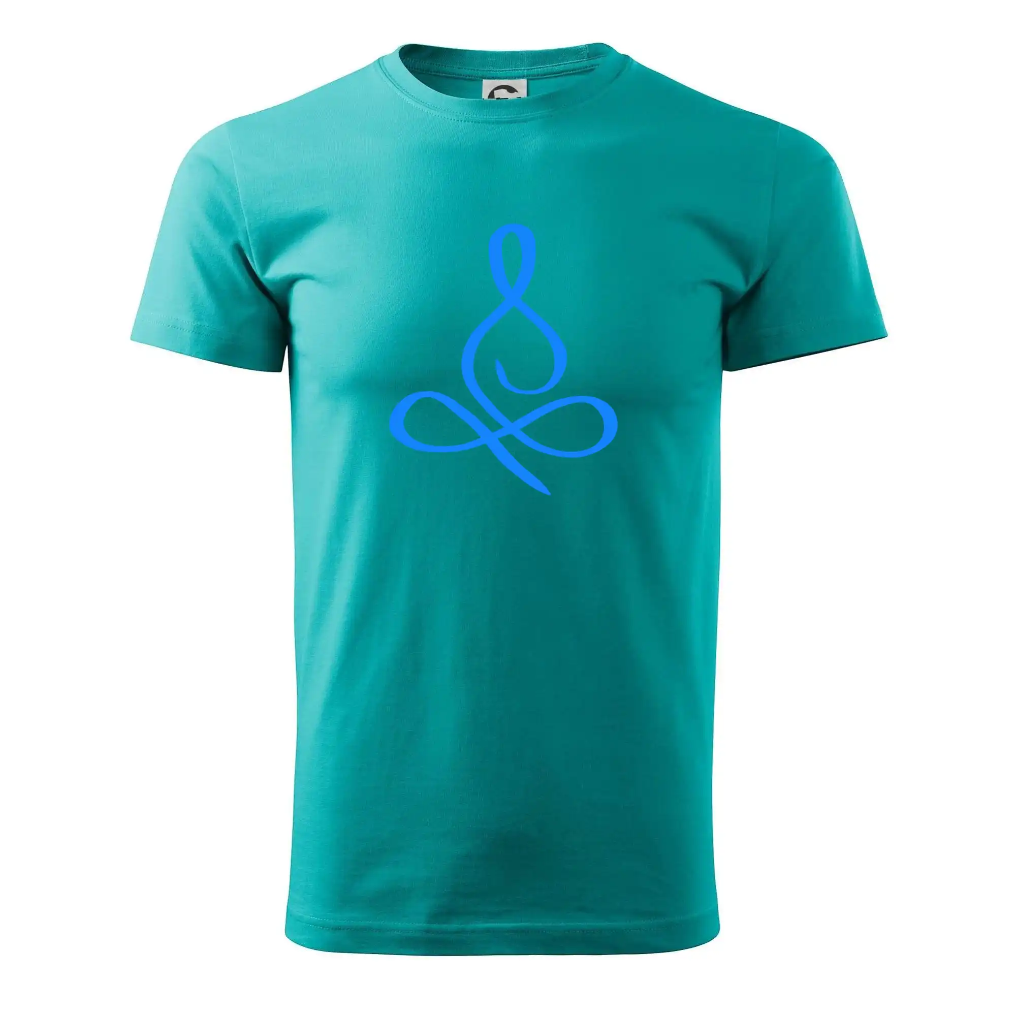 Tričká na jógu - Yoga - lotus modrý (Moňas) - Pánske tričko nižšej gramáže