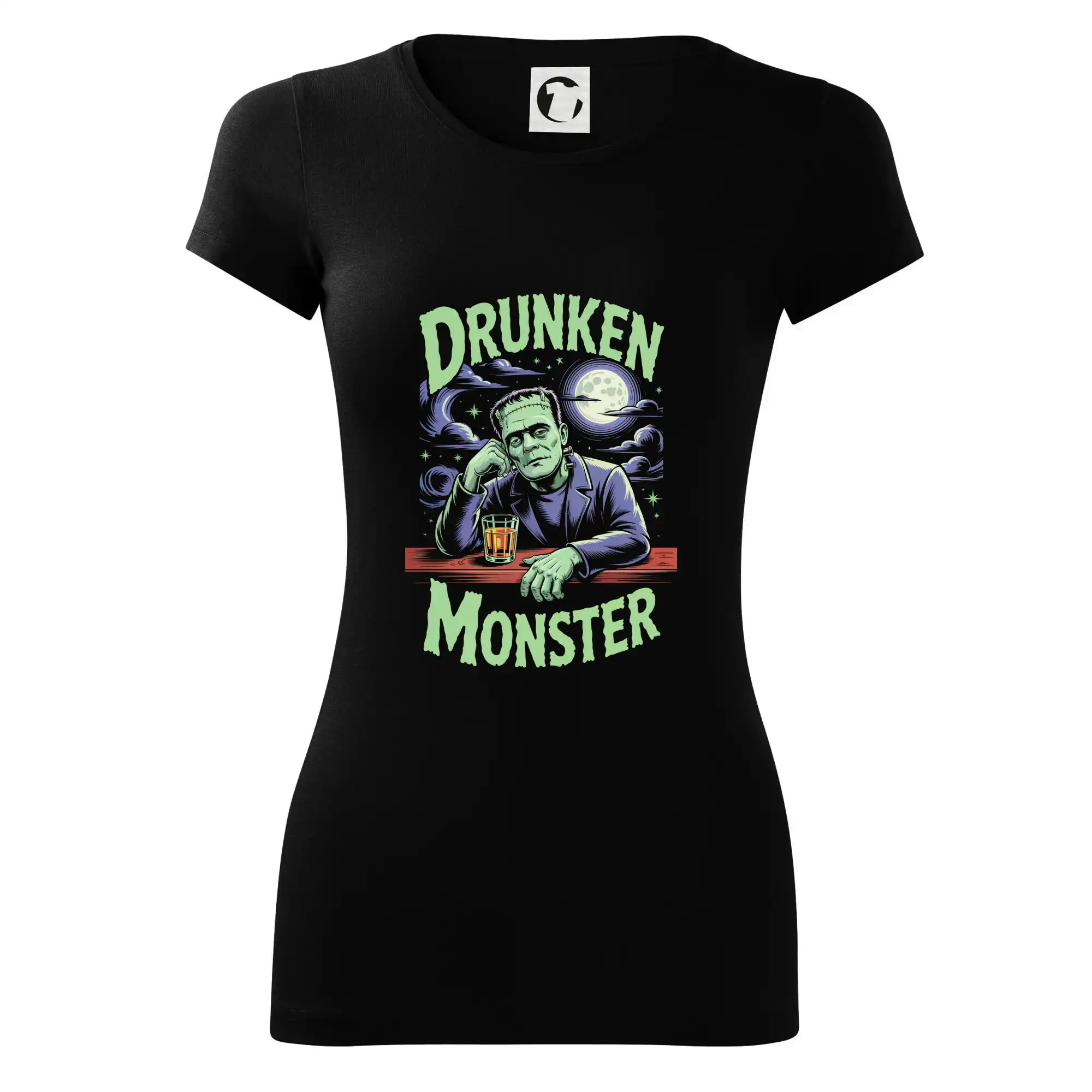 Vtipná tričká s motívmi pitie - ostatné - Drunken Monster - Dámske tričko Glance - Priliehavejší strih