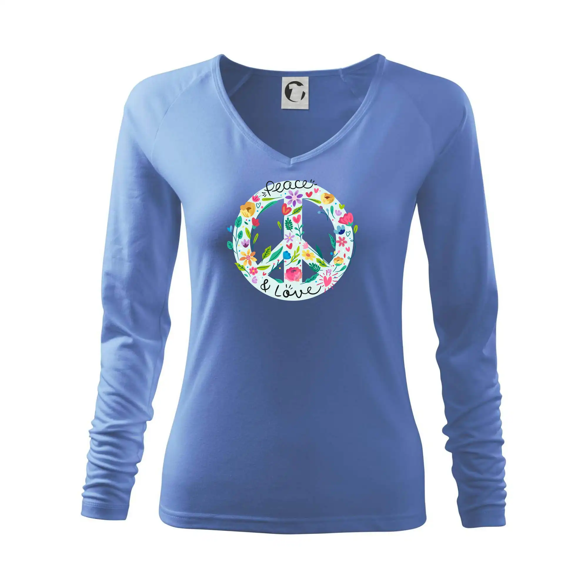 Tričká pre pohodový ľudí - Peace and love symbol - Tričko dámske Elegance