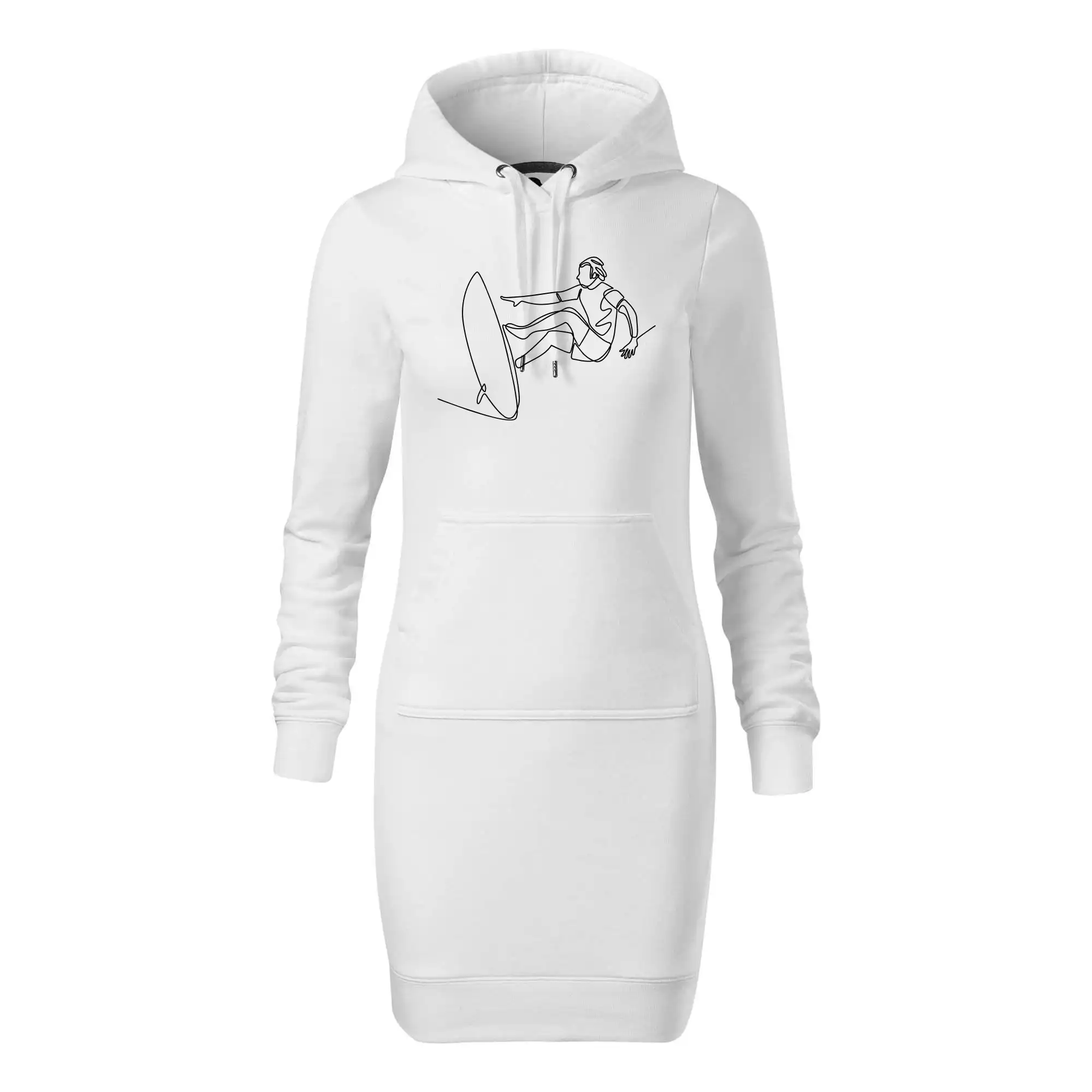 Surfař na vlně jedním tahem