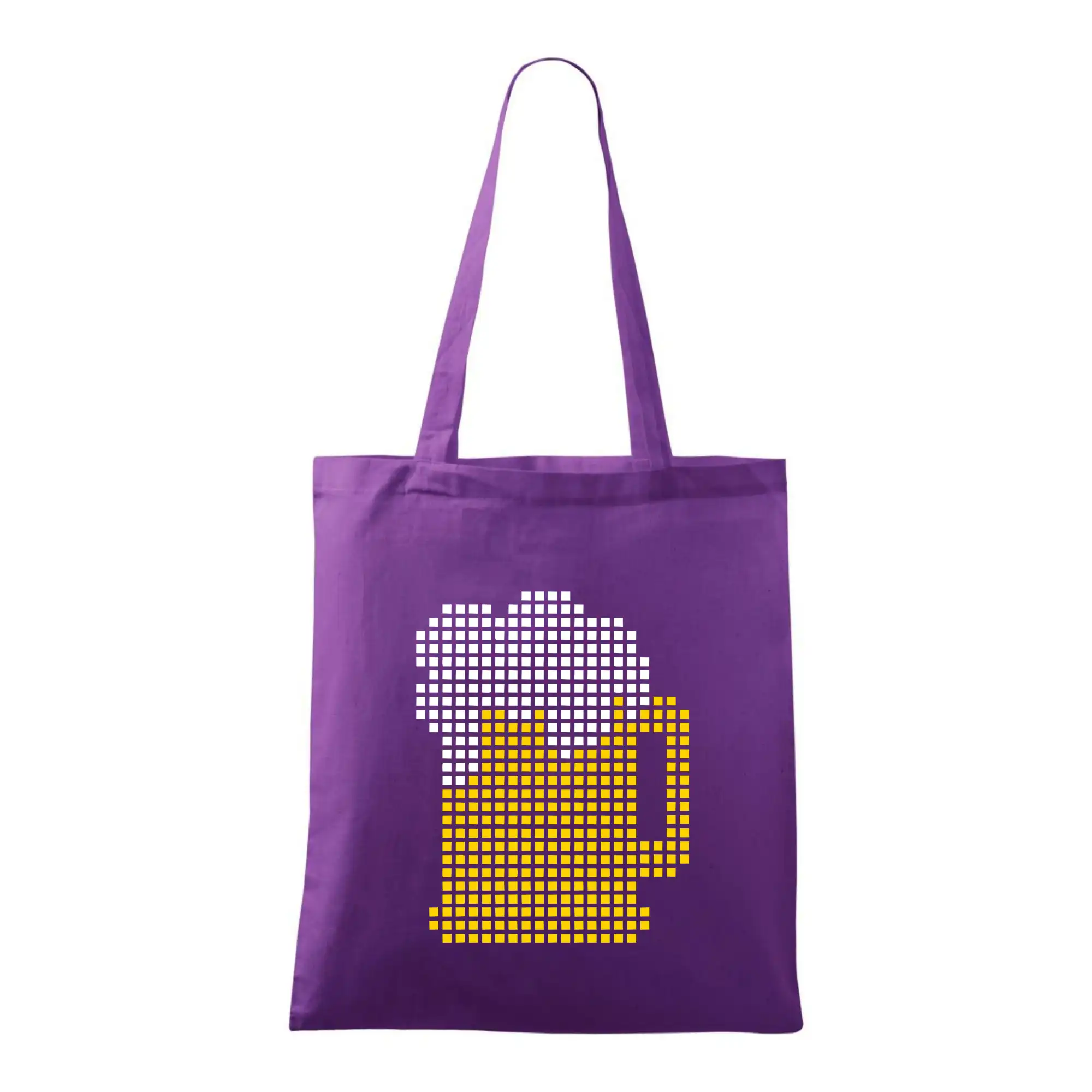 Vtipná tričká pre pivárov - Pivo pixel - Taška bavlnená